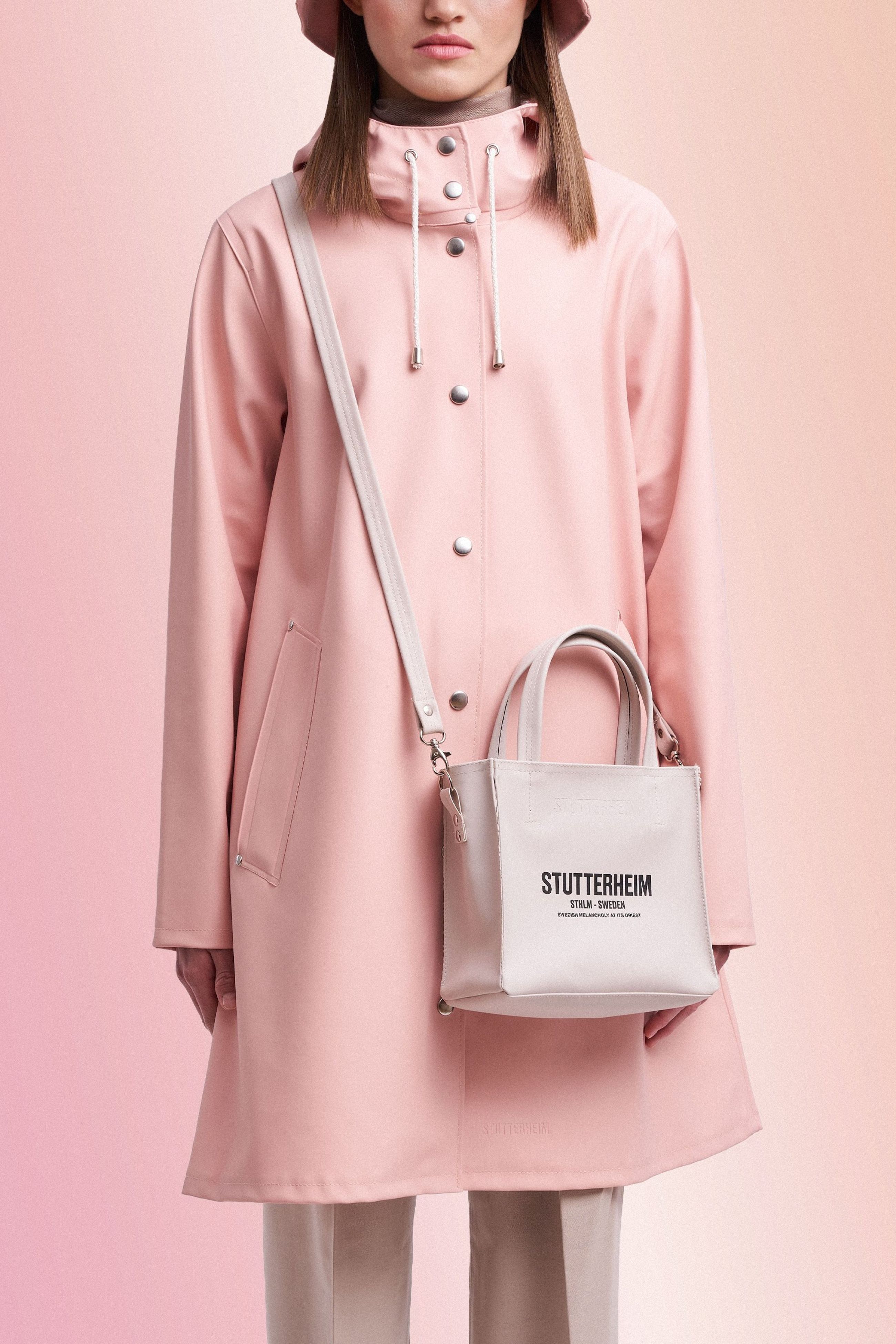 stutterheim mosebacke raincoat pale pink women jackets raincoats