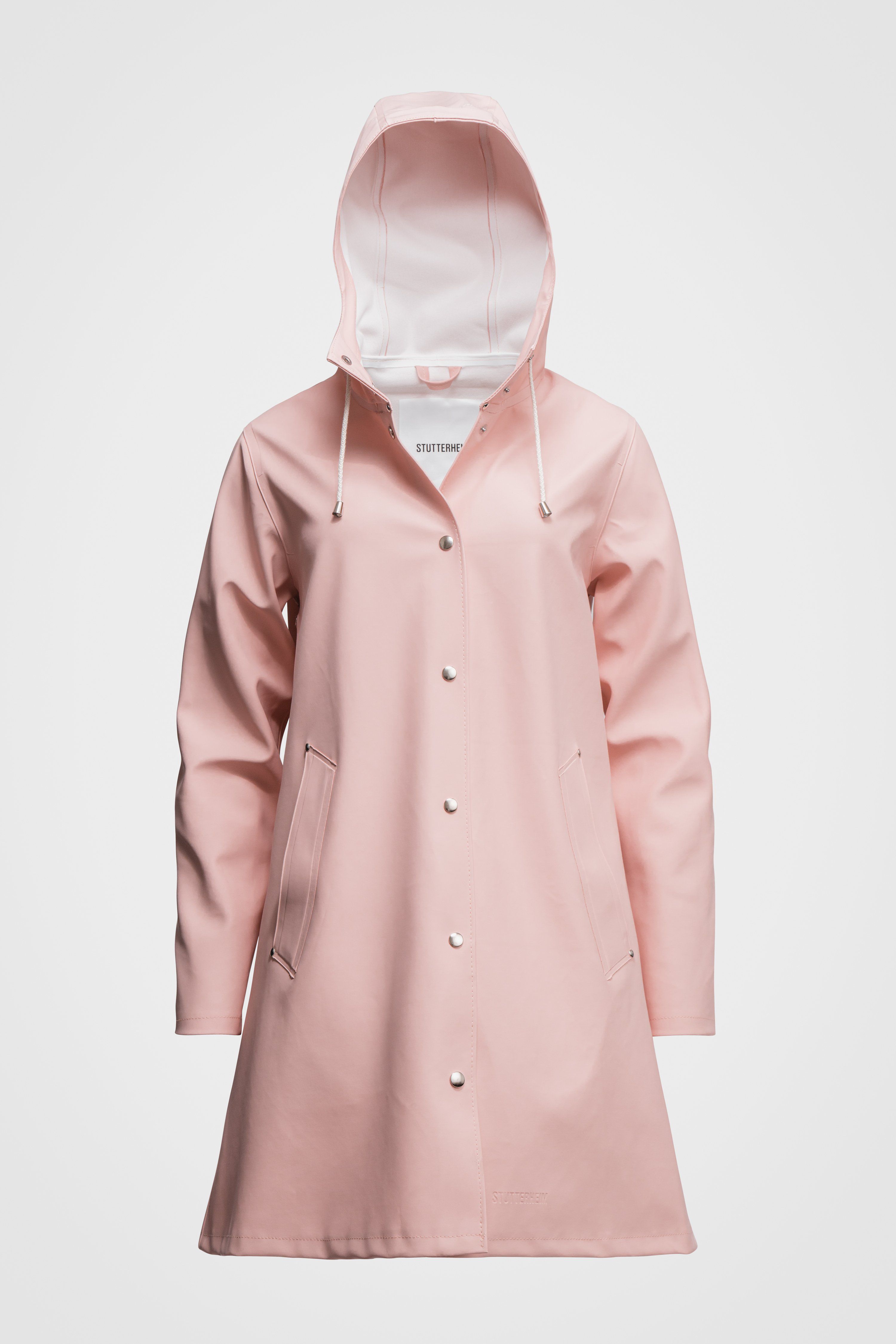 Pale pink rain coat on sale