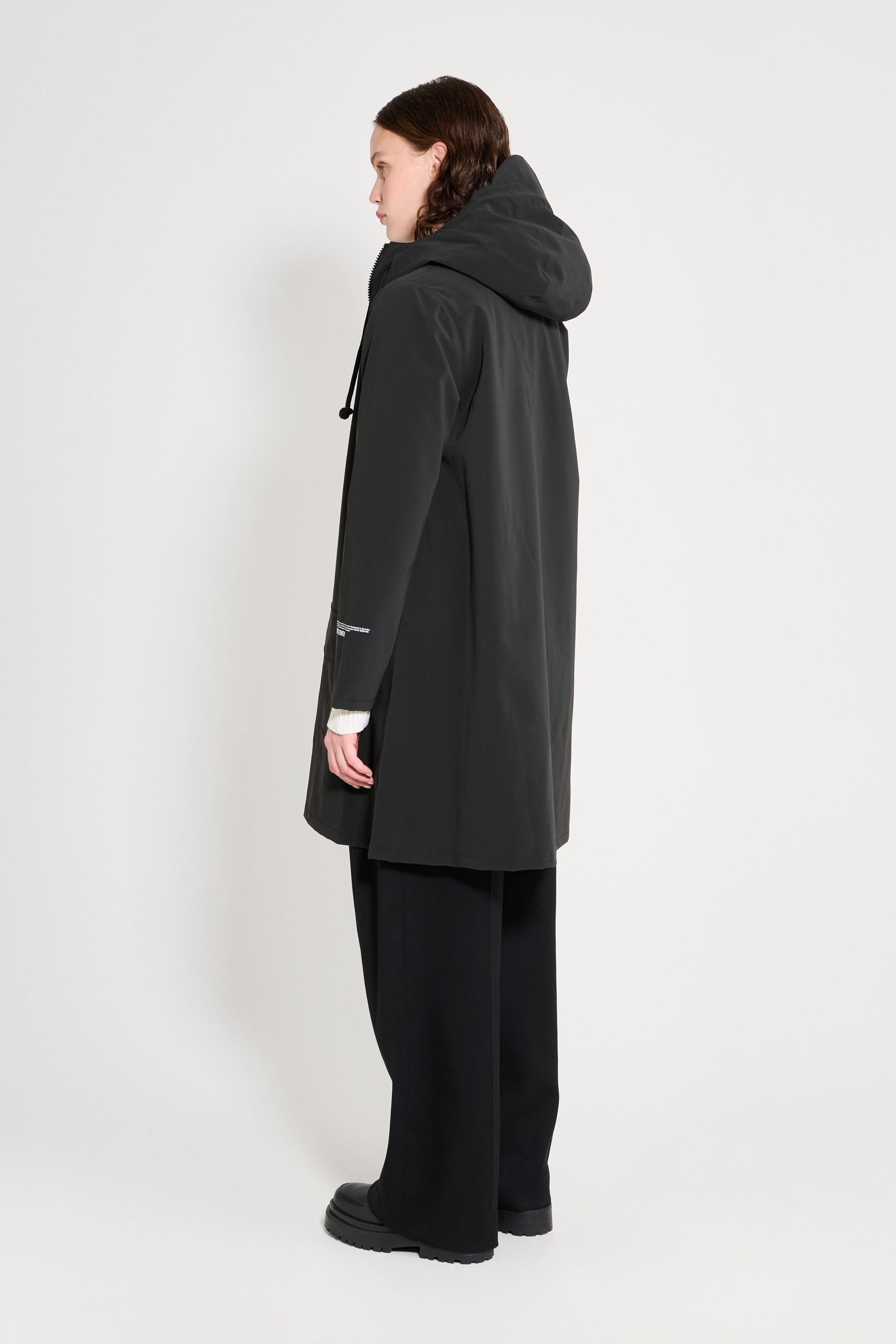 stutterheim mosebacke patch black women jackets raincoats