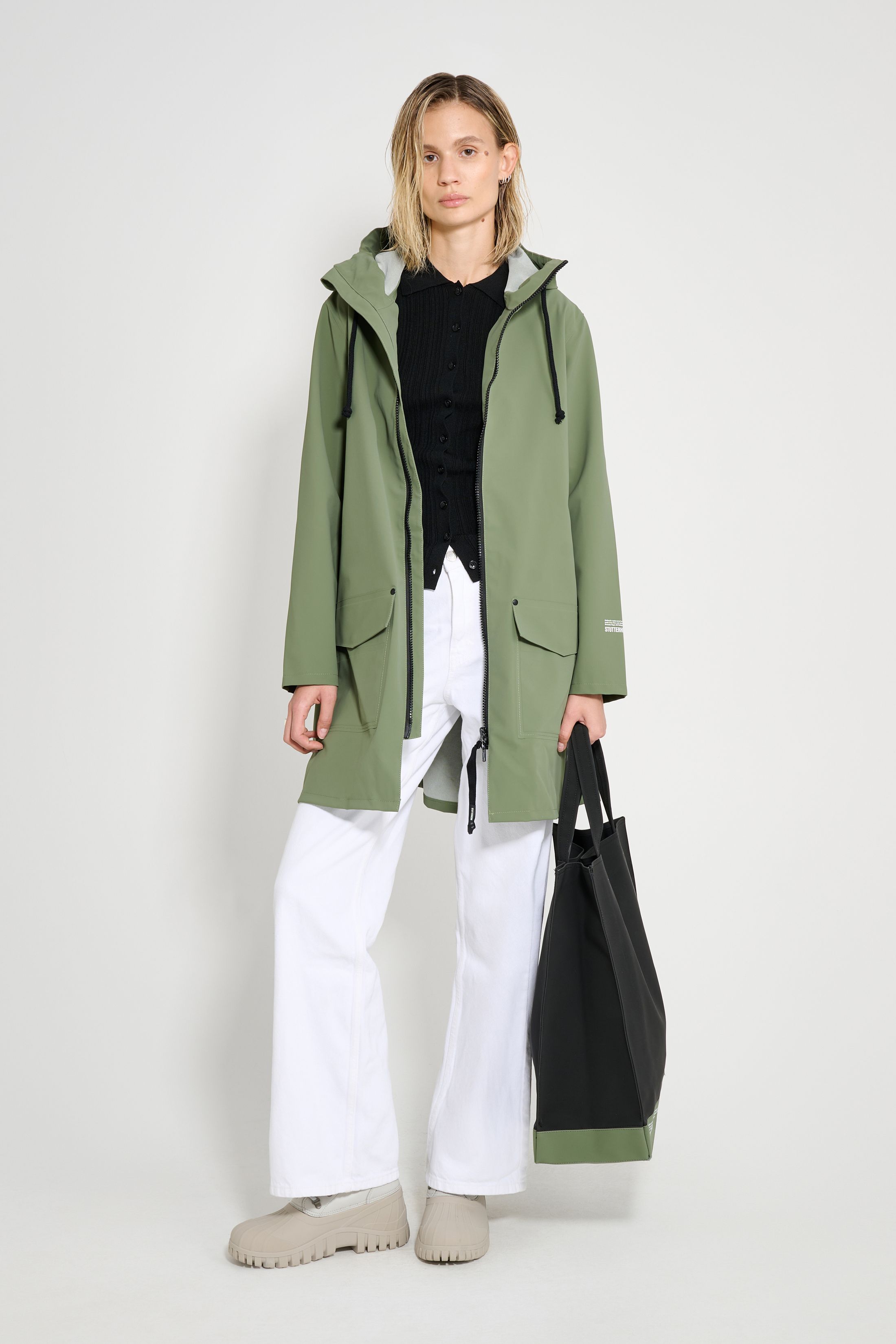 stutterheim mosebacke patch dry green women jackets