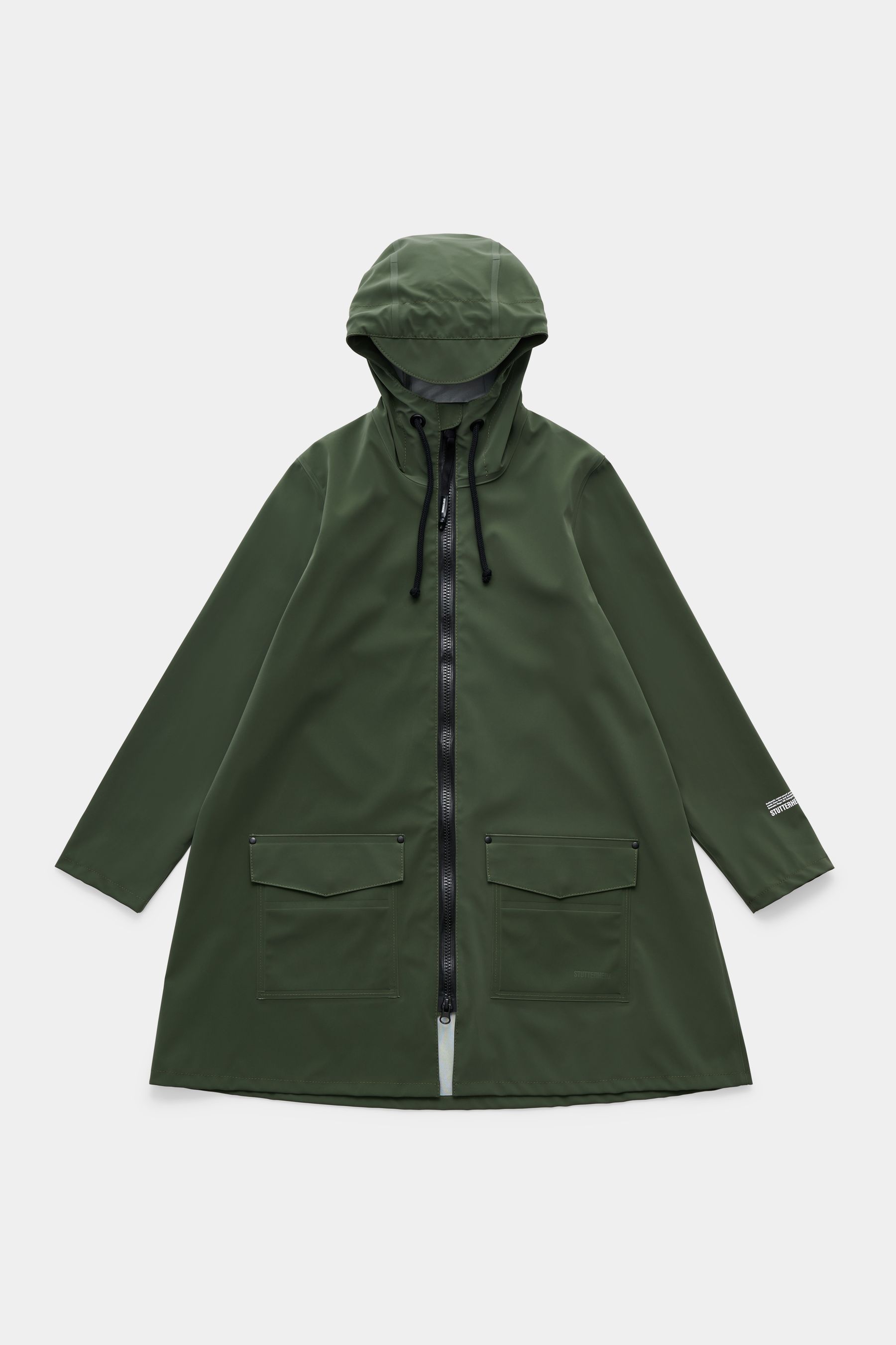 stutterheim mosebacke patch green women jackets raincoats