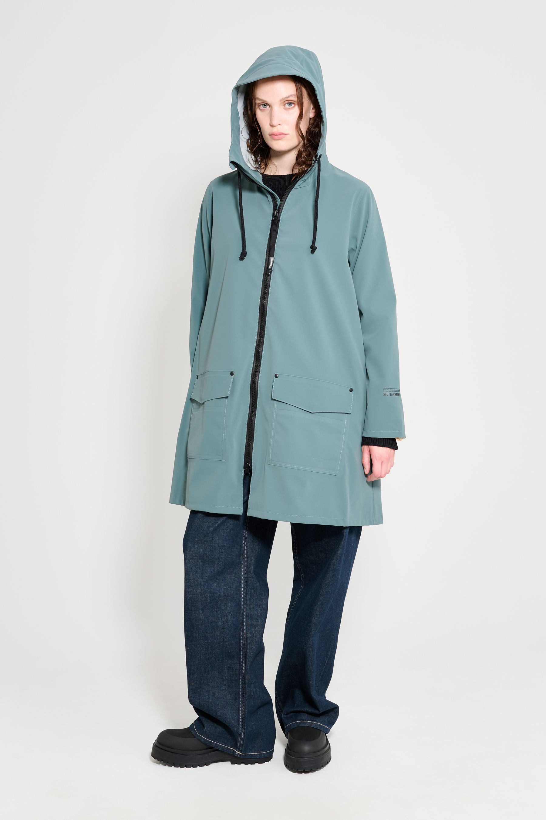 stutterheim mosebacke patch moon rock women jackets raincoats