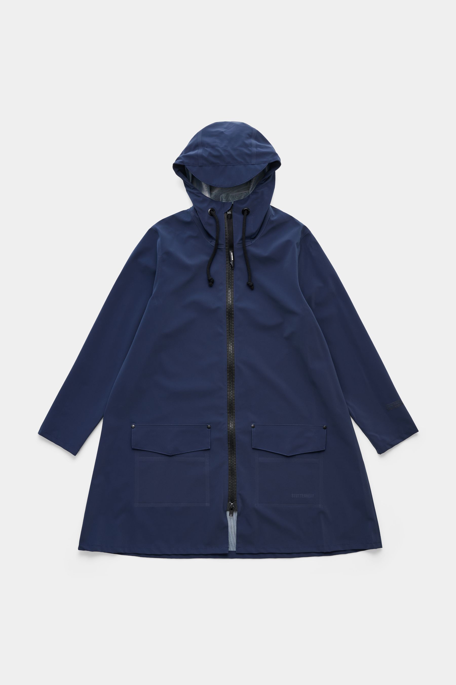 stutterheim mosebacke patch navy women jackets raincoats