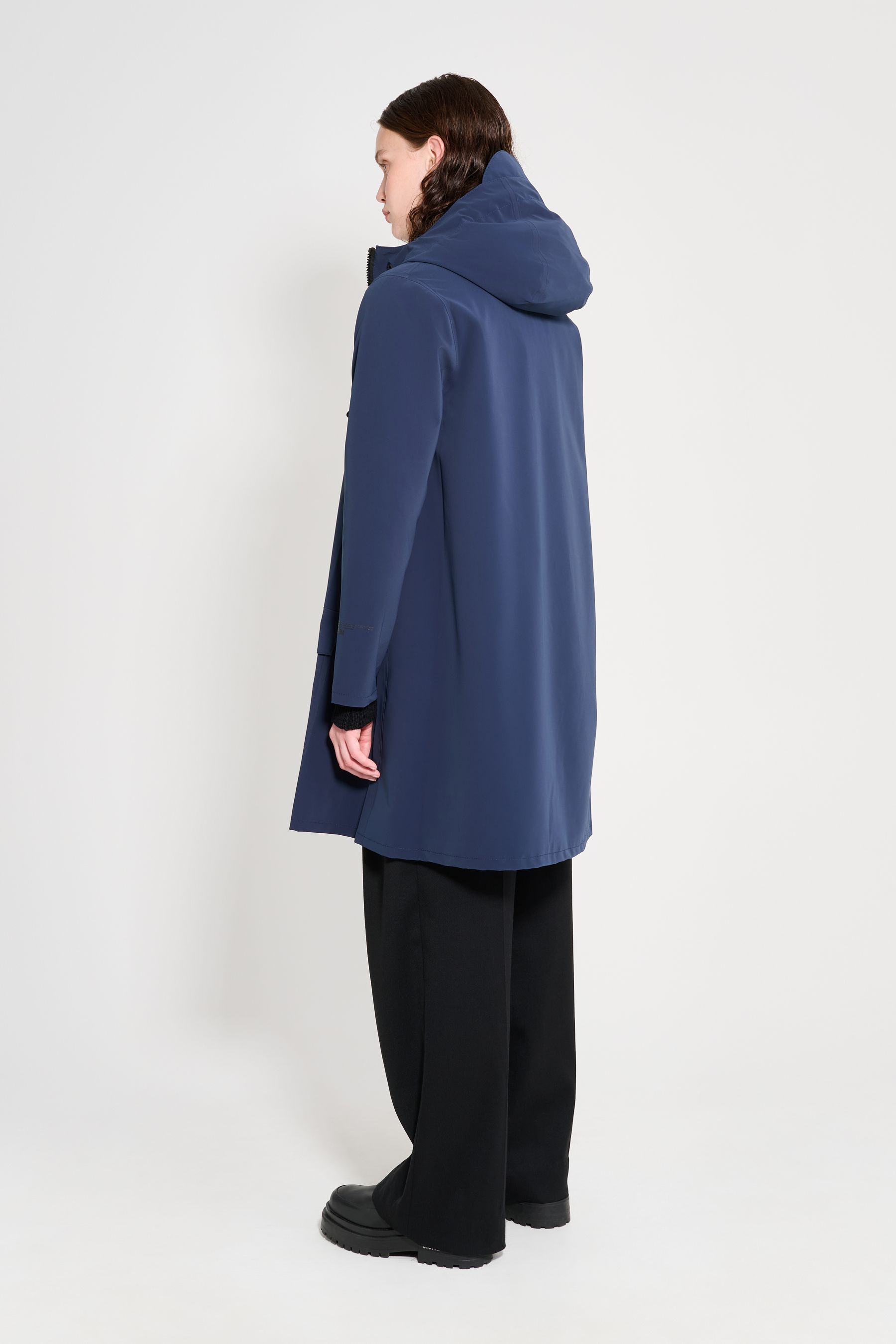 stutterheim mosebacke patch navy women jackets raincoats