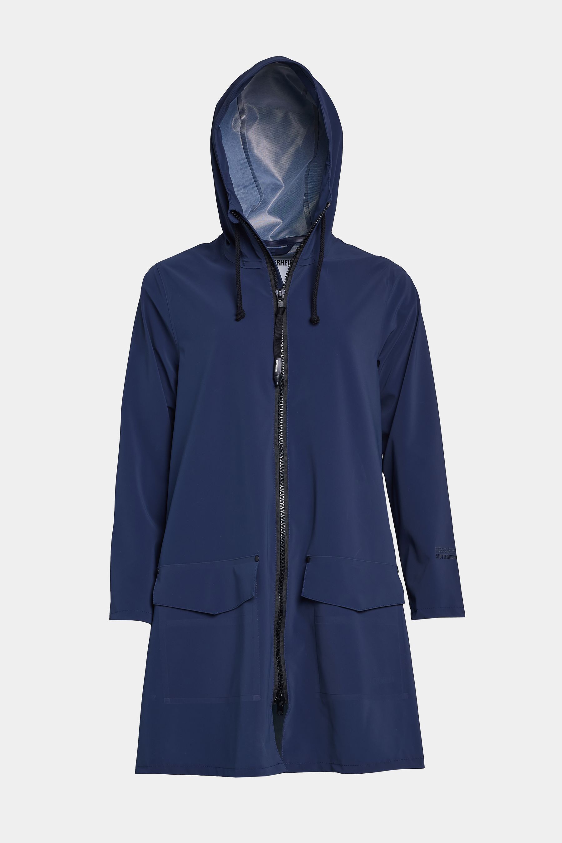 stutterheim mosebacke patch navy women jackets raincoats