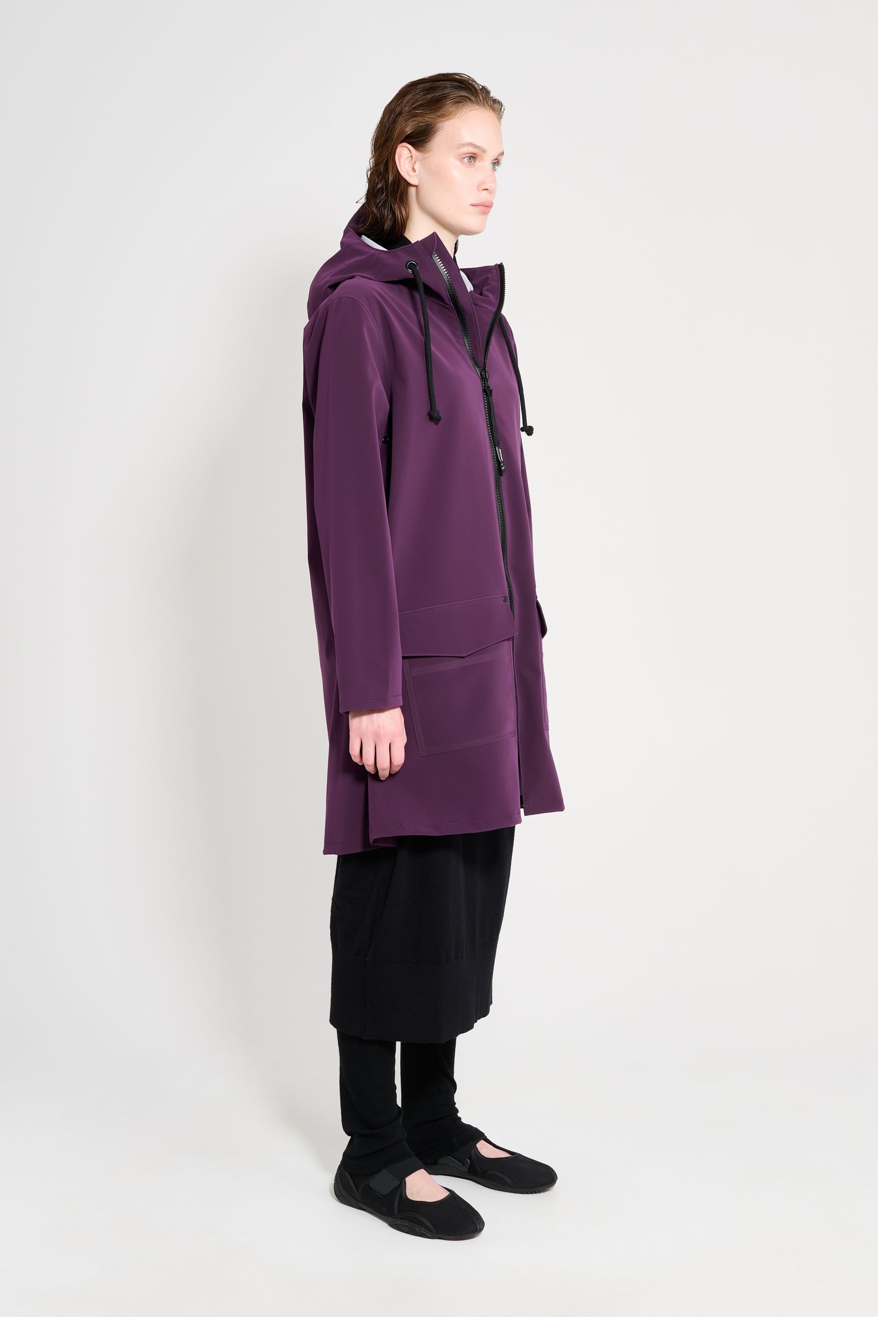 stutterheim mosebacke patch purple haze women jackets raincoats