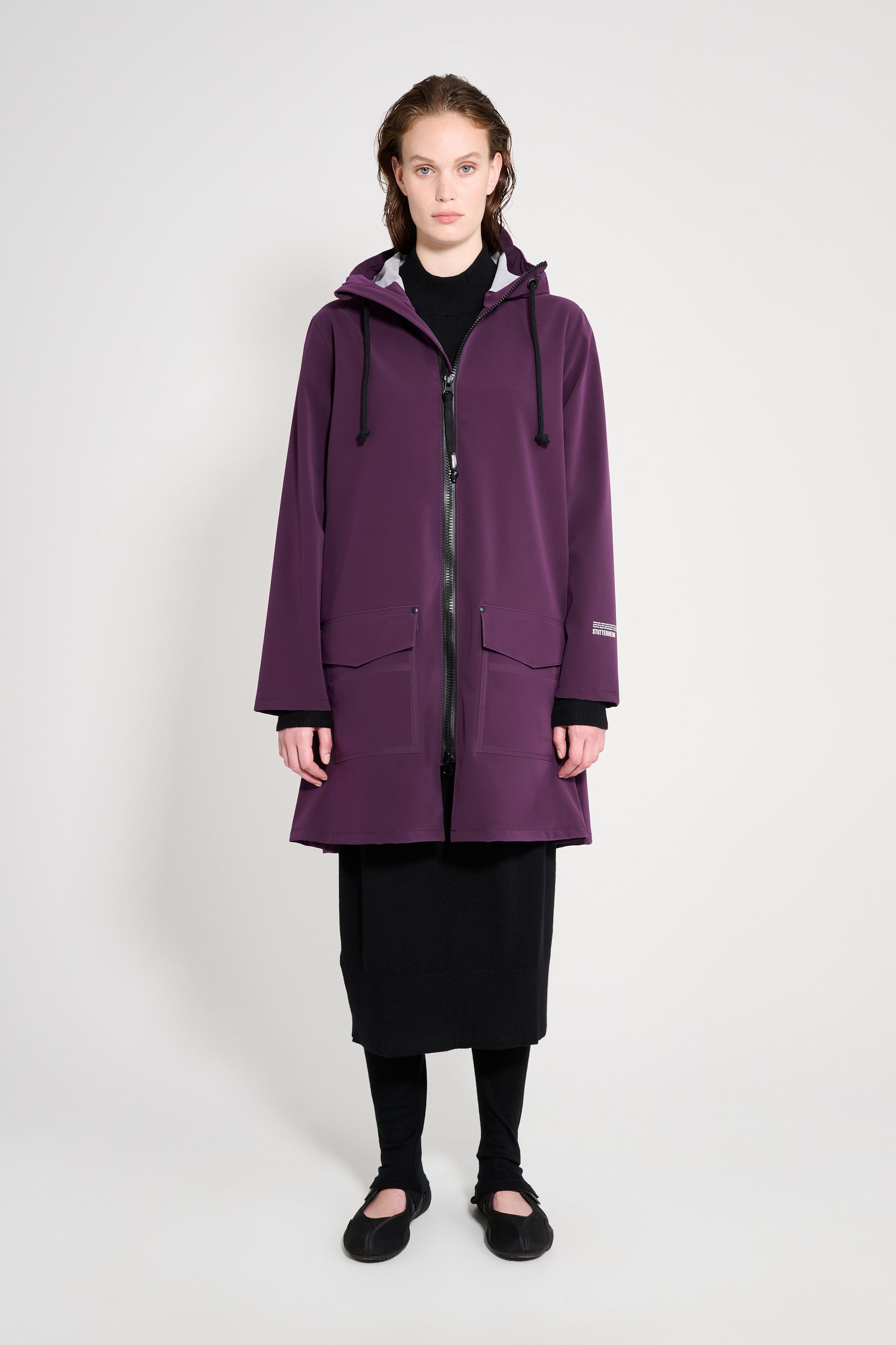 stutterheim mosebacke patch purple haze women jackets raincoats