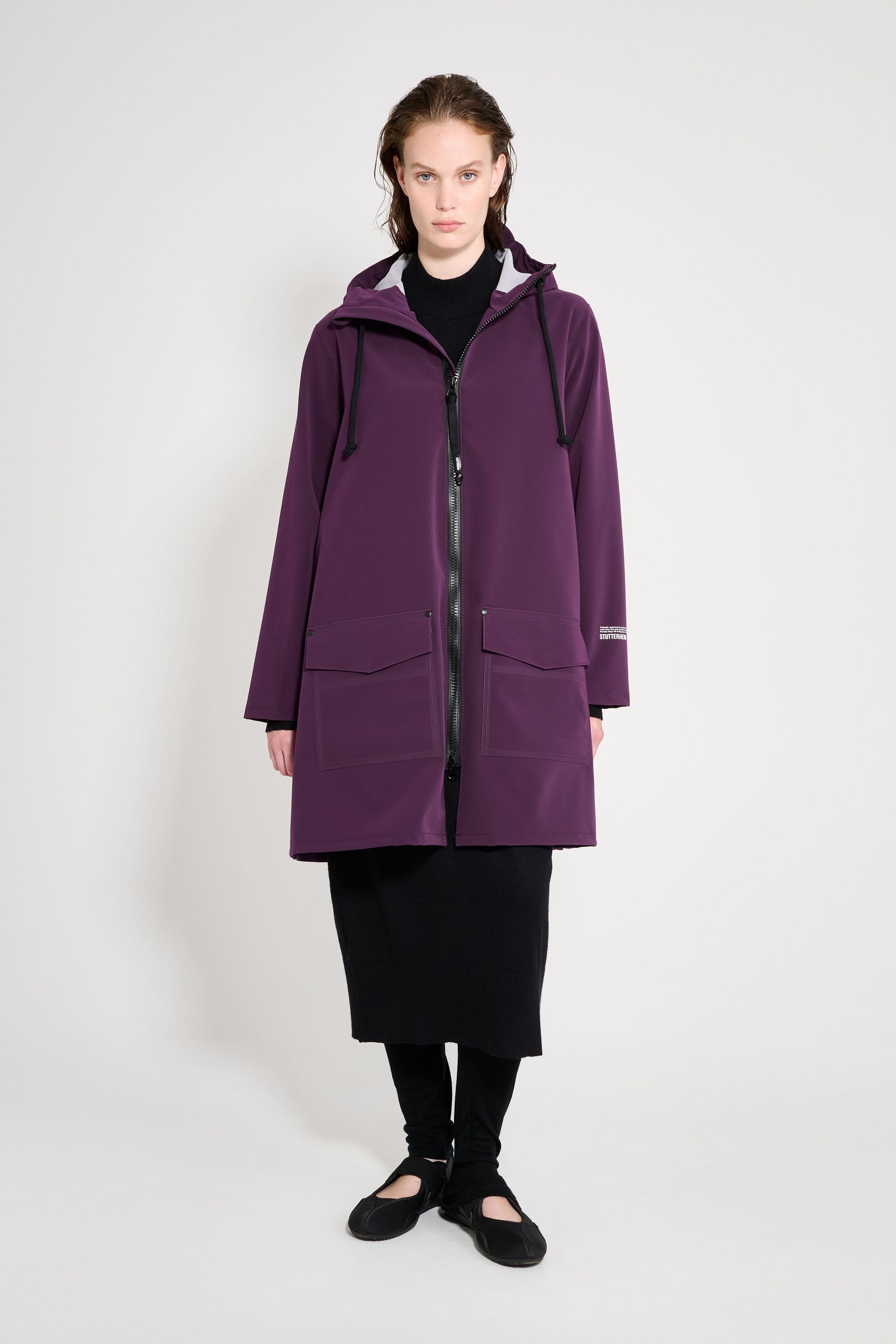 stutterheim mosebacke patch purple haze women jackets raincoats