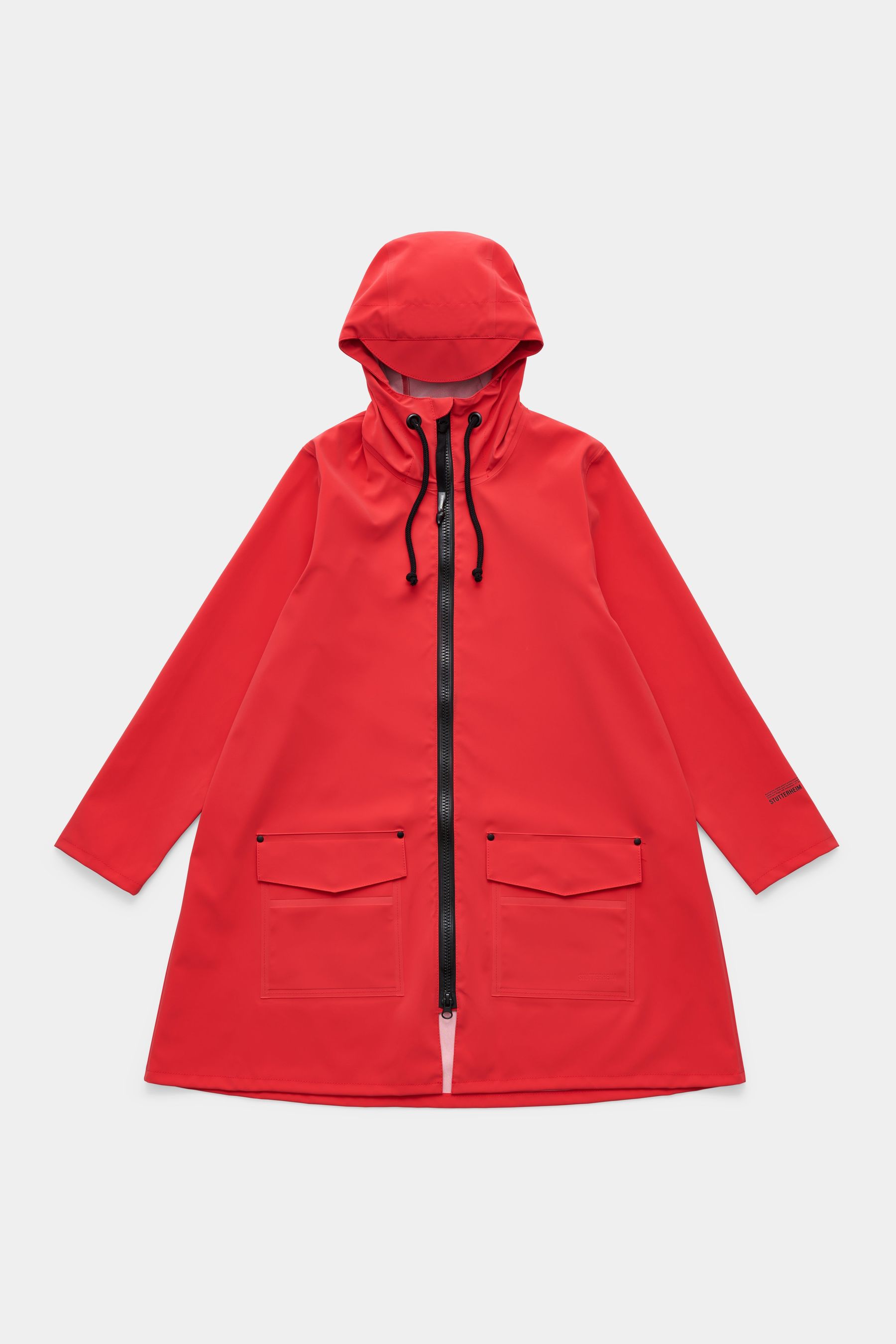stutterheim mosebacke patch washed red women jackets raincoats
