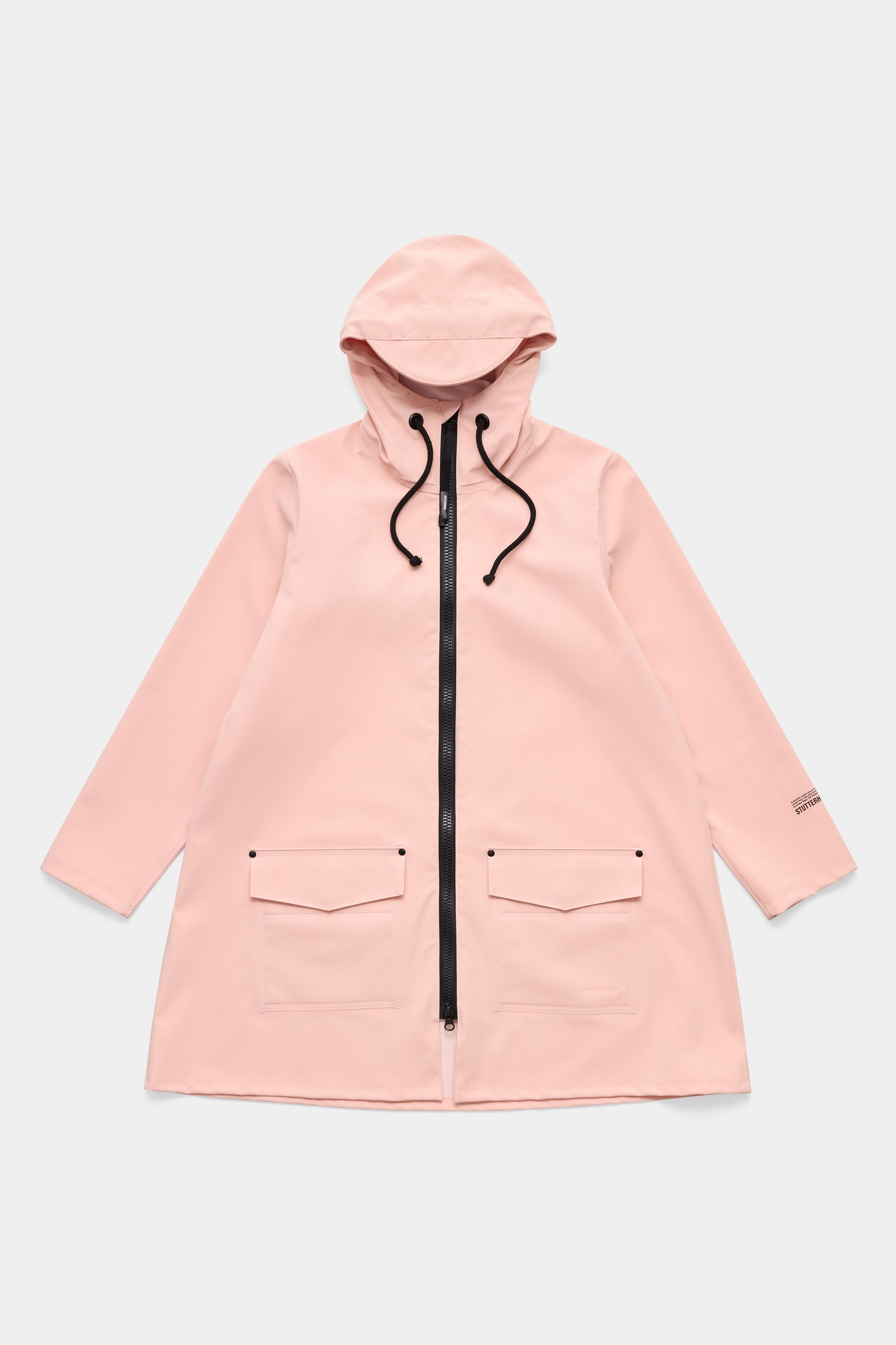 stutterheim mosebacke patch raincoat pale pink women jackets raincoats