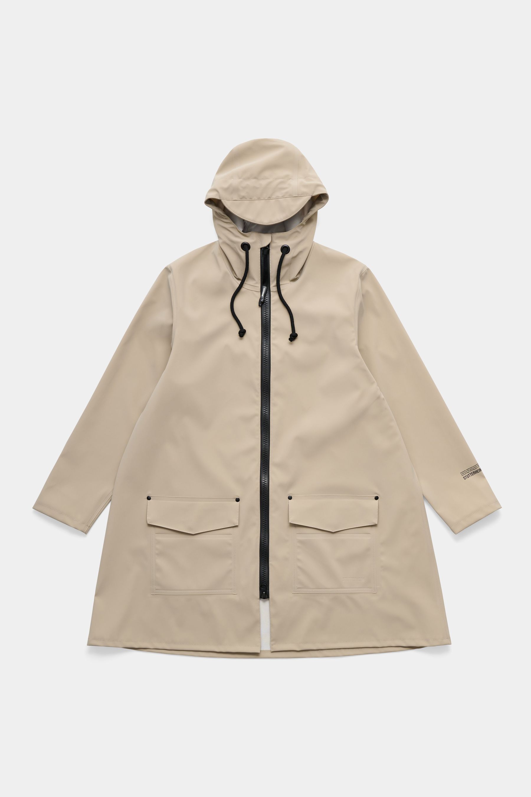 stutterheim mosebacke patch raincoat matte potato women jackets raincoats