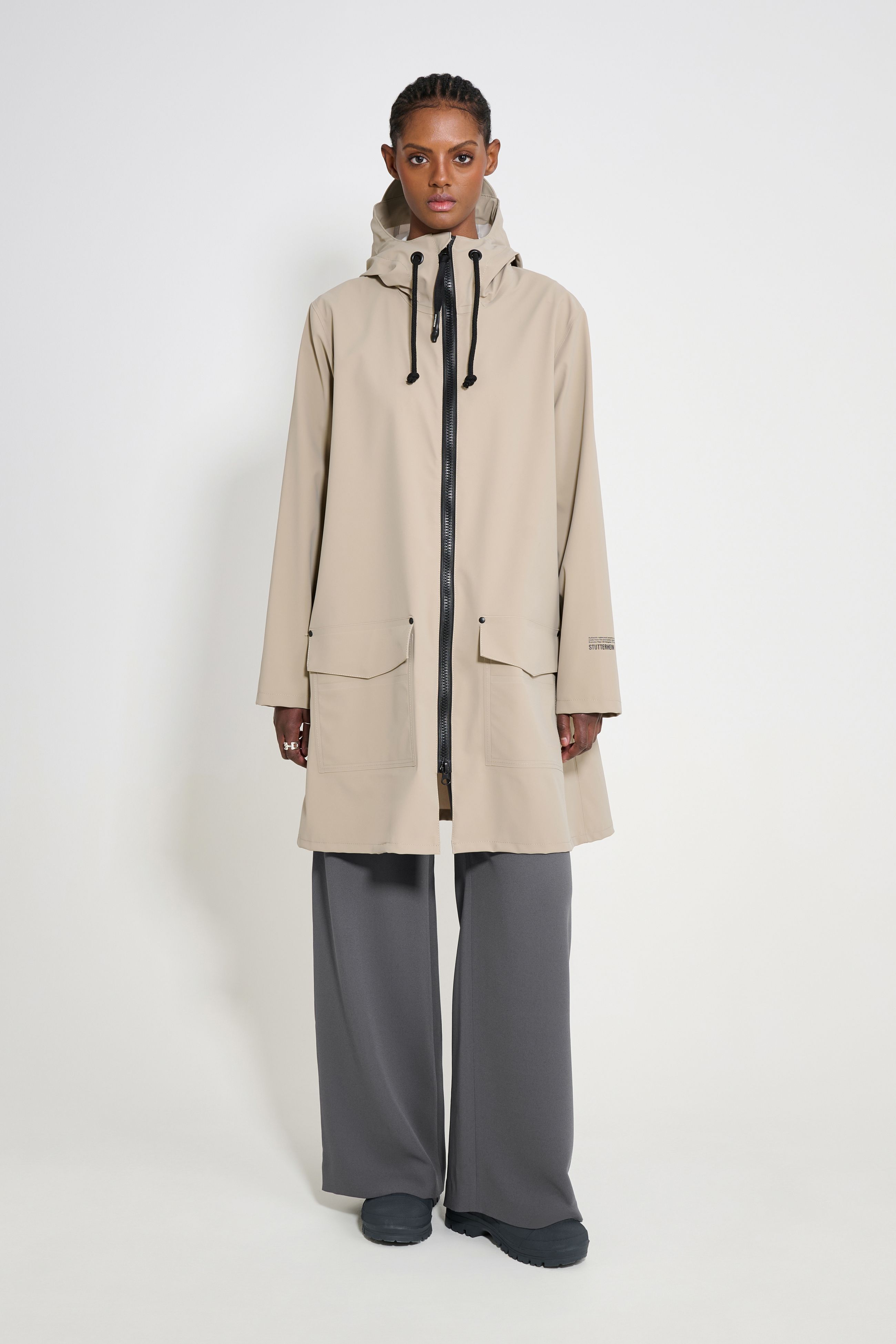 stutterheim mosebacke patch raincoat potato women jackets raincoats