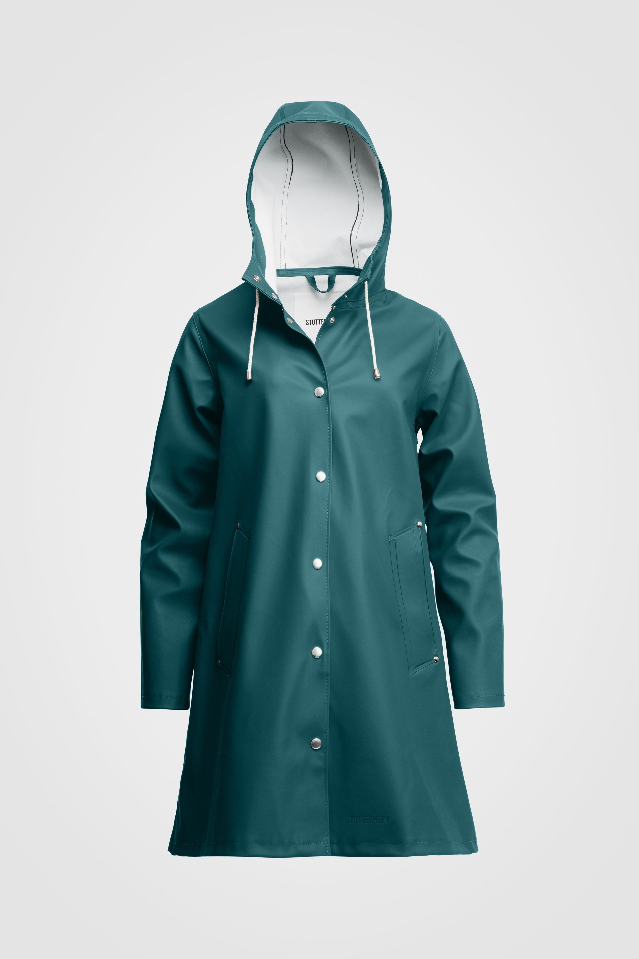 stutterheim mosebacke raincoat petrol blue women jackets raincoats