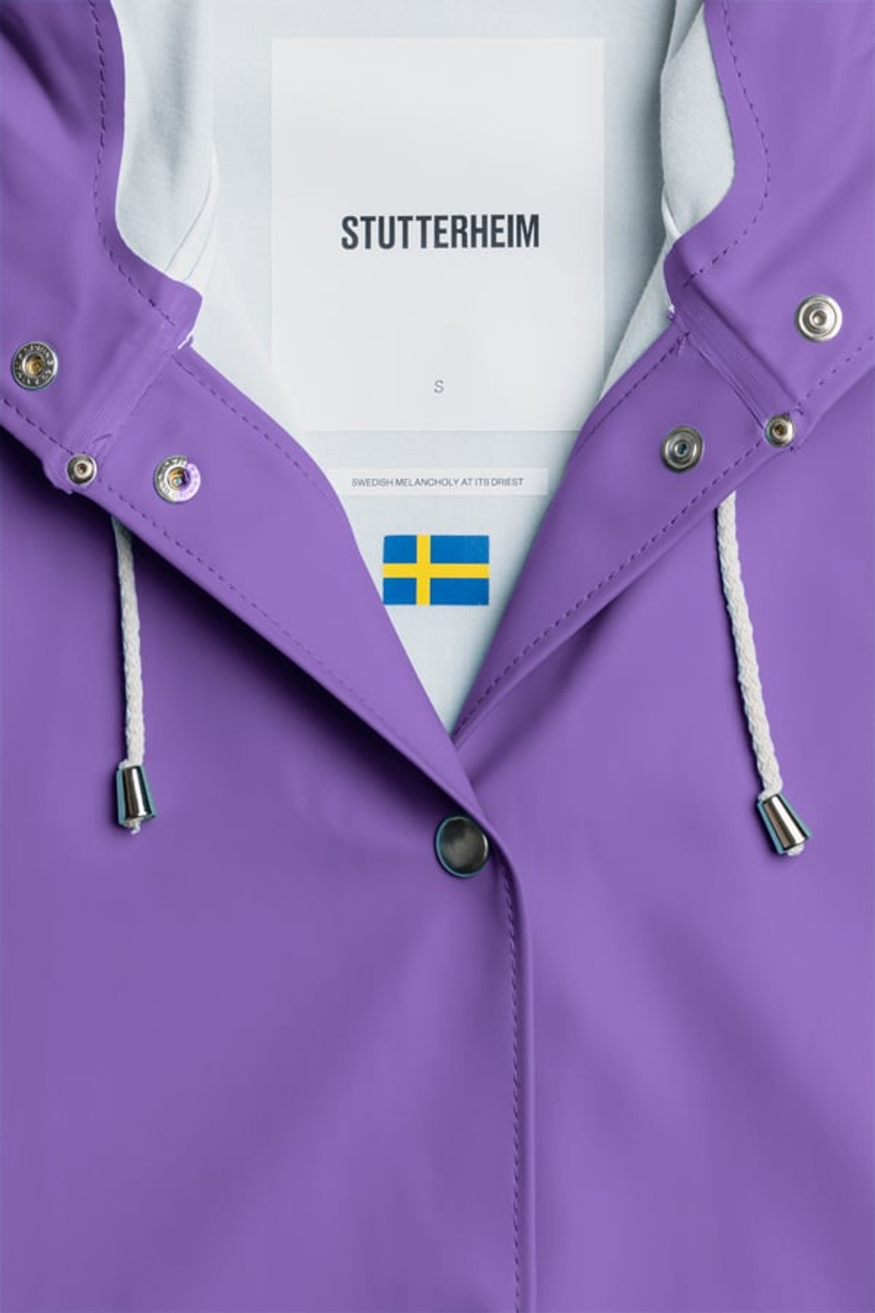 stutterheim mosebacke raincoat purple women jackets raincoats