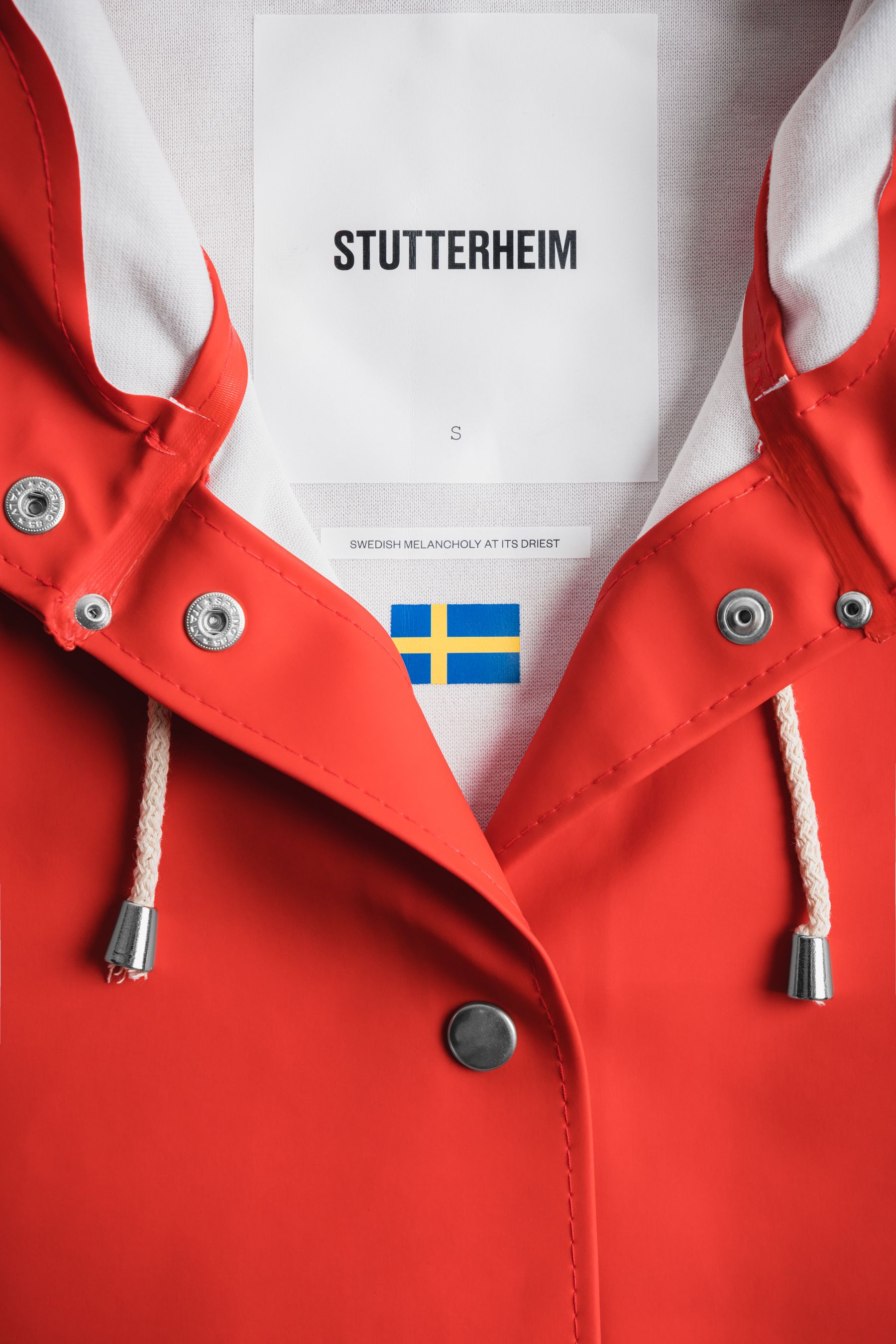 stutterheim mosebacke raincoat red women jackets raincoats