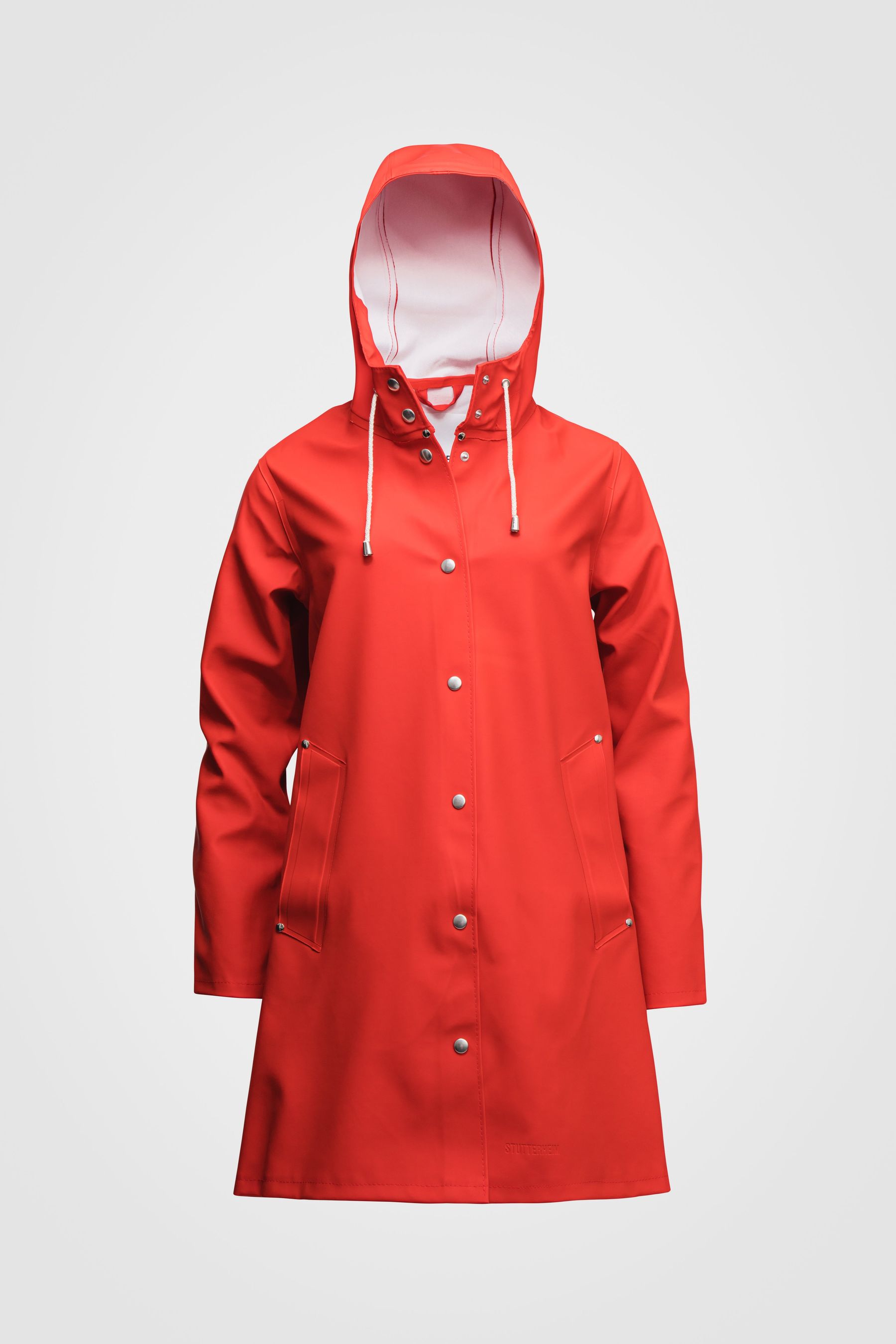 stutterheim mosebacke raincoat red women jackets raincoats