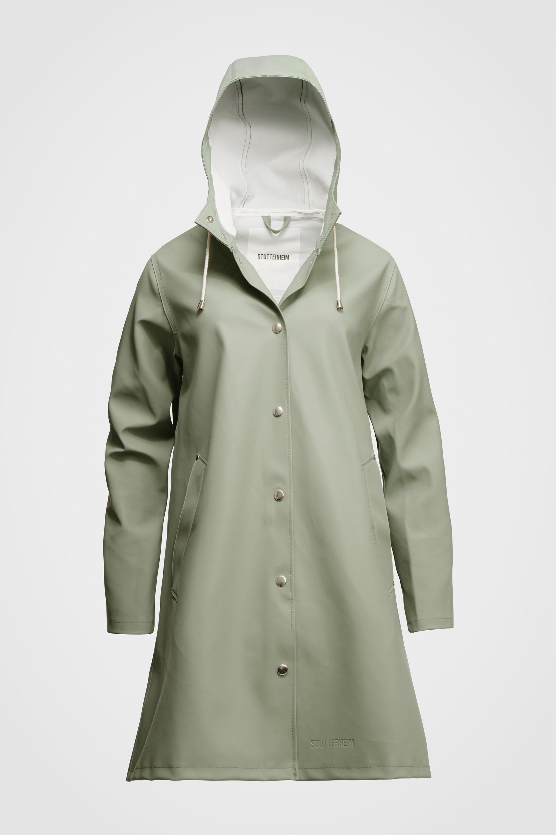 stutterheim mosebacke raincoat sage women jackets raincoats