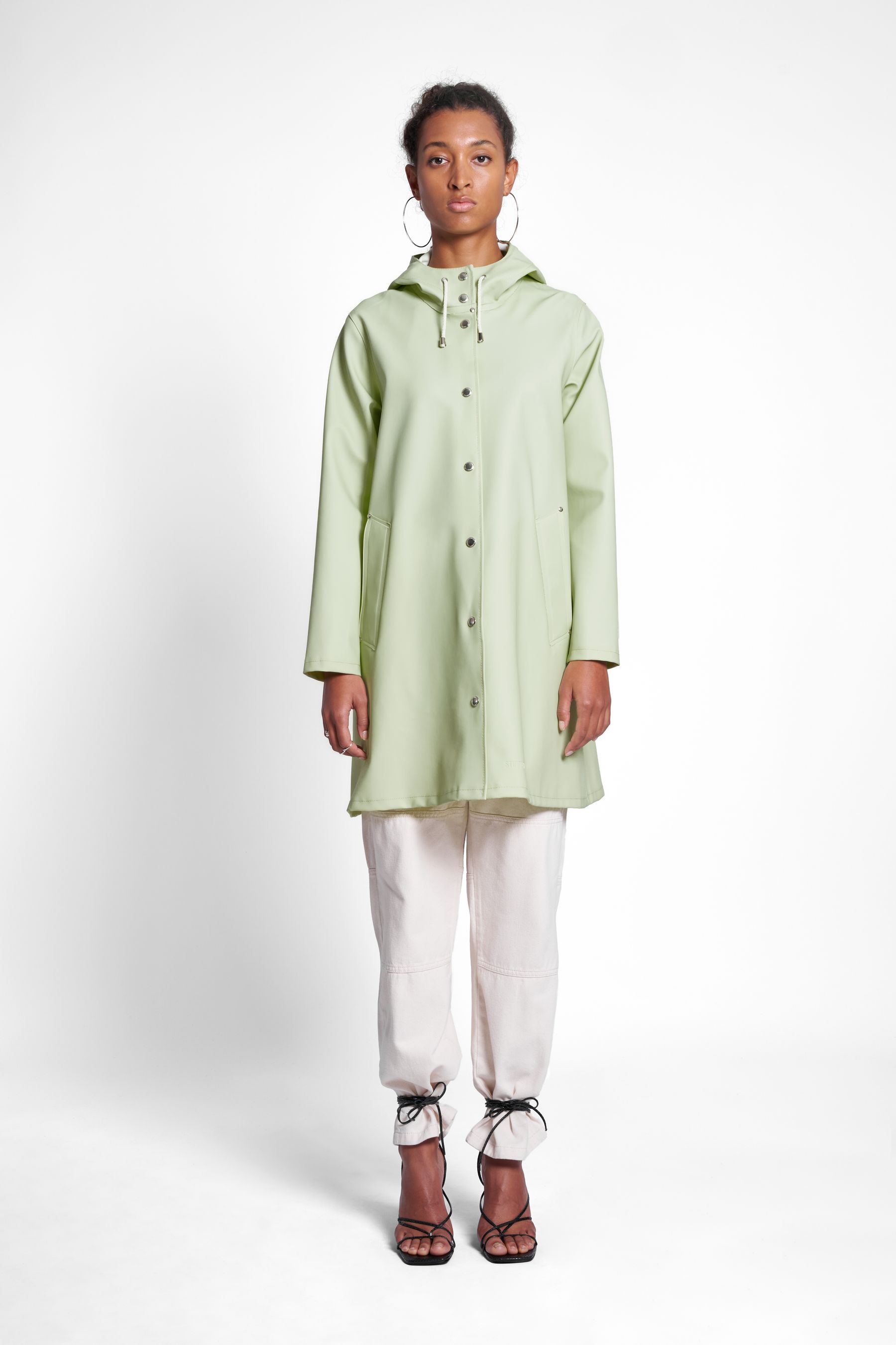 stutterheim mosebacke raincoat seafoam green women jackets raincoats