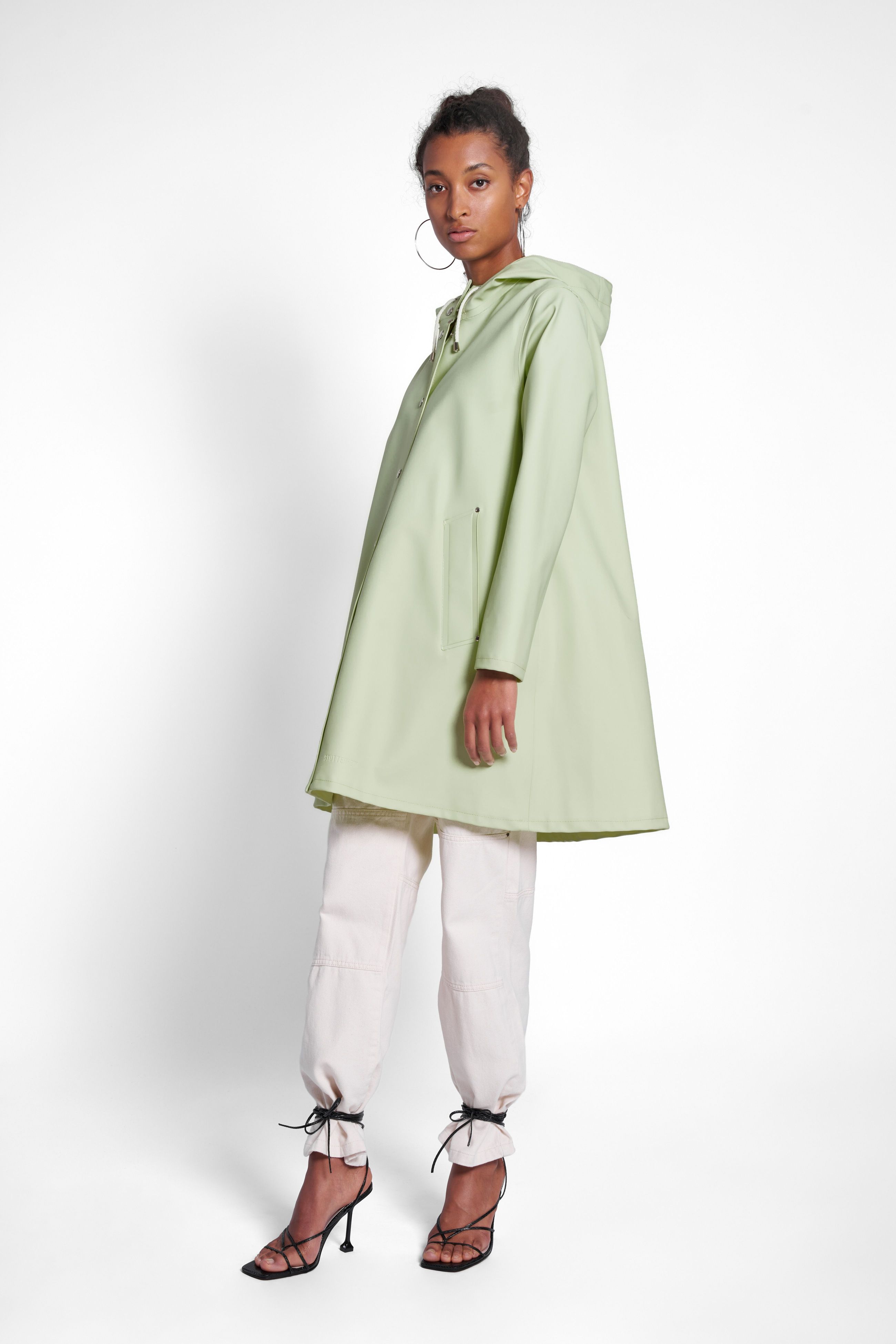 stutterheim mosebacke raincoat seafoam green women jackets raincoats