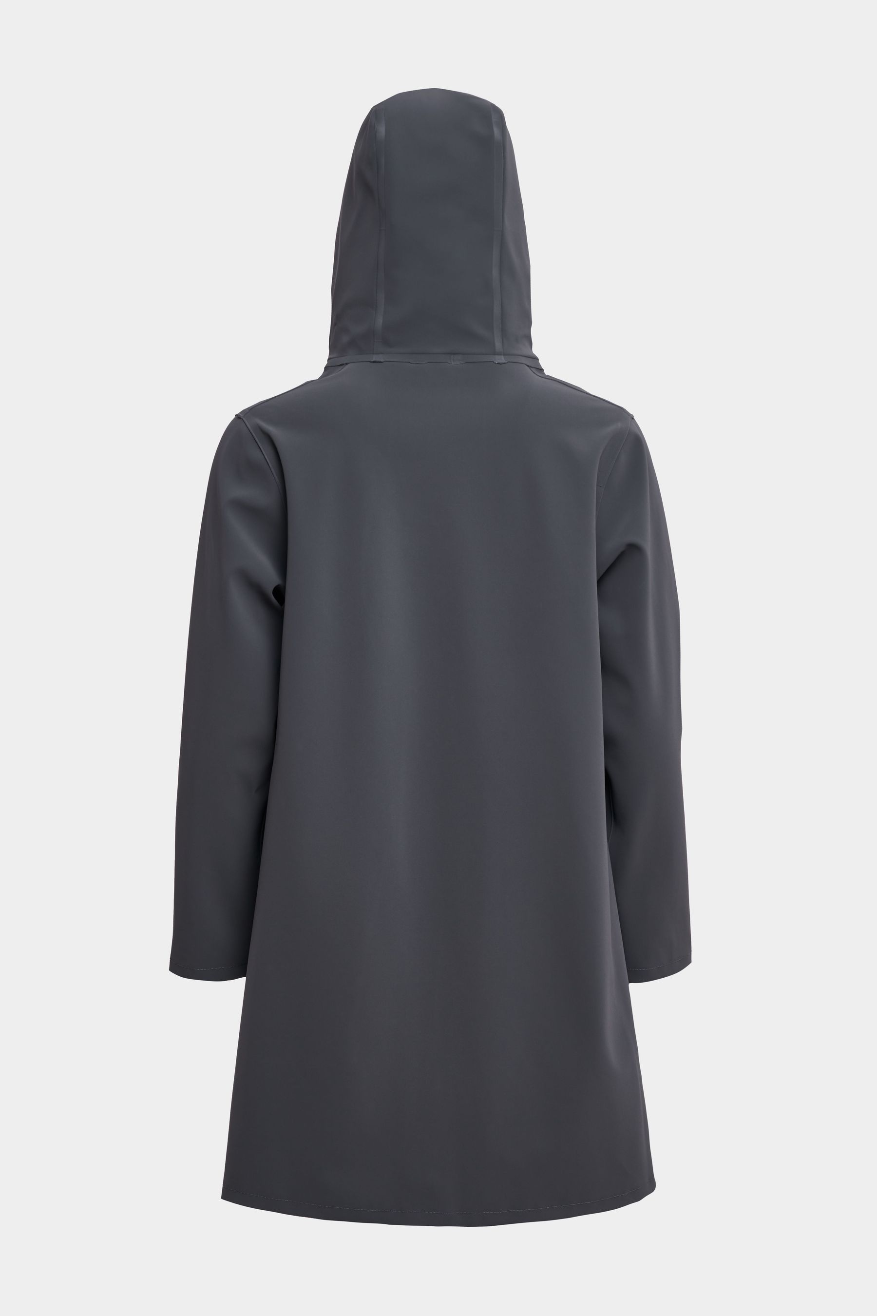 stutterheim mosebacke matte raincoat charcoal women jackets raincoats