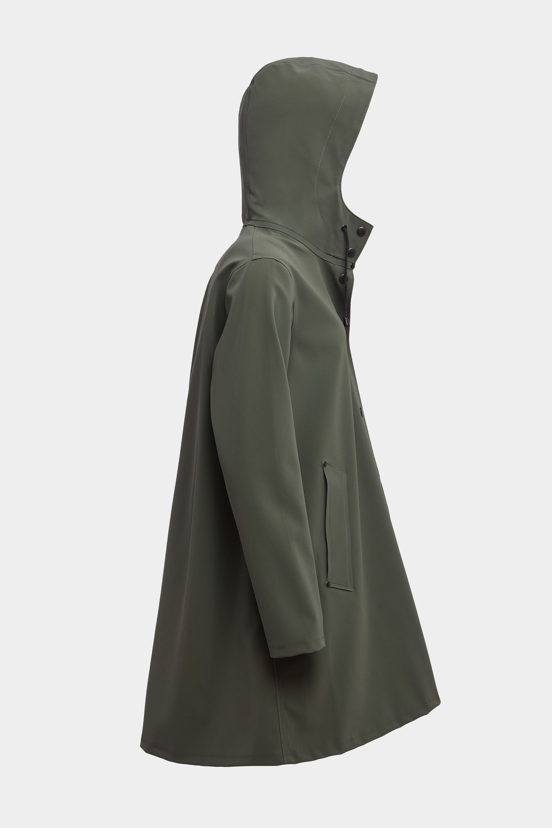 stutterheim mosebacke matte raincoat dark green women womens-autumn-pop-up-colours