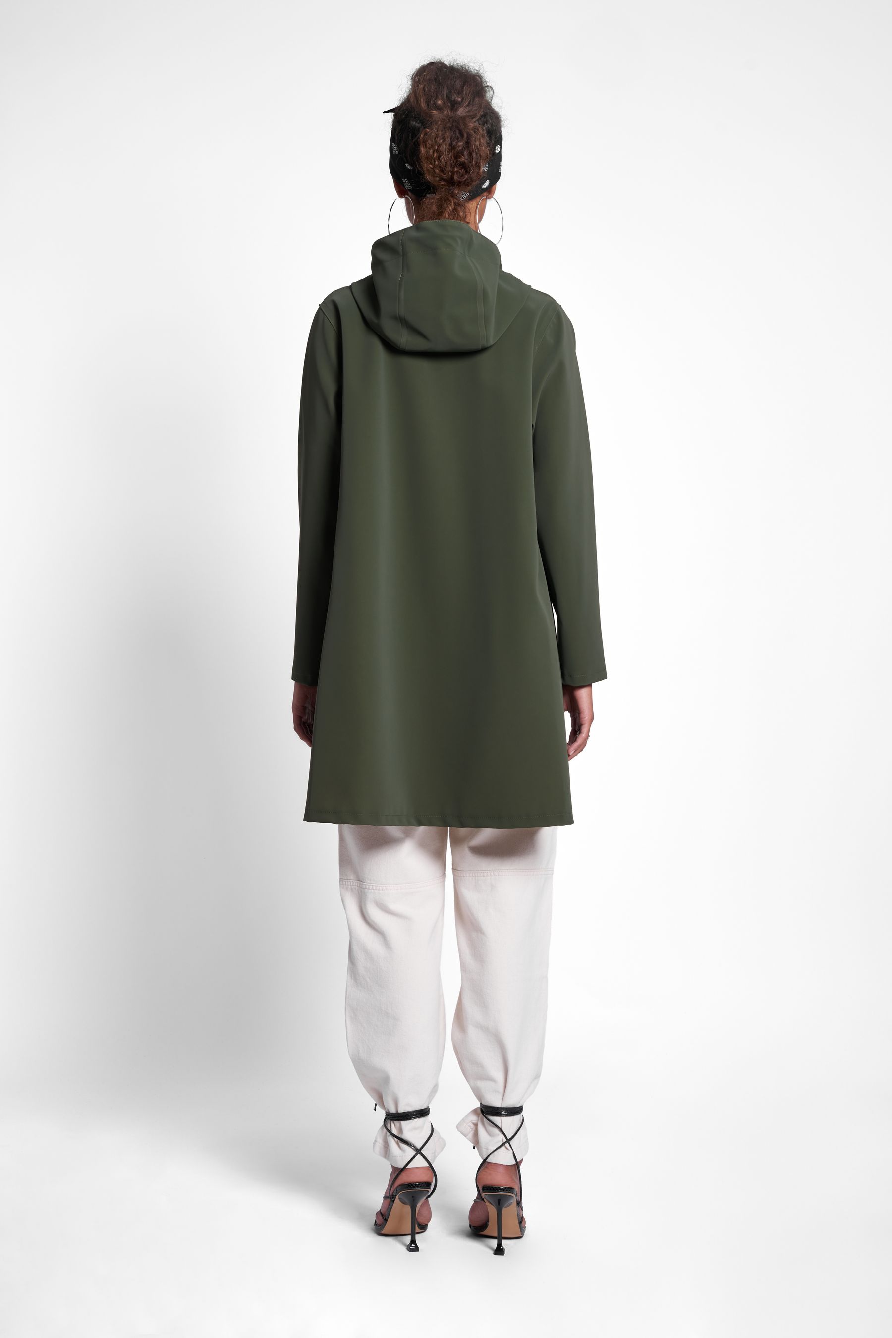 stutterheim mosebacke matte raincoat green women jackets raincoats