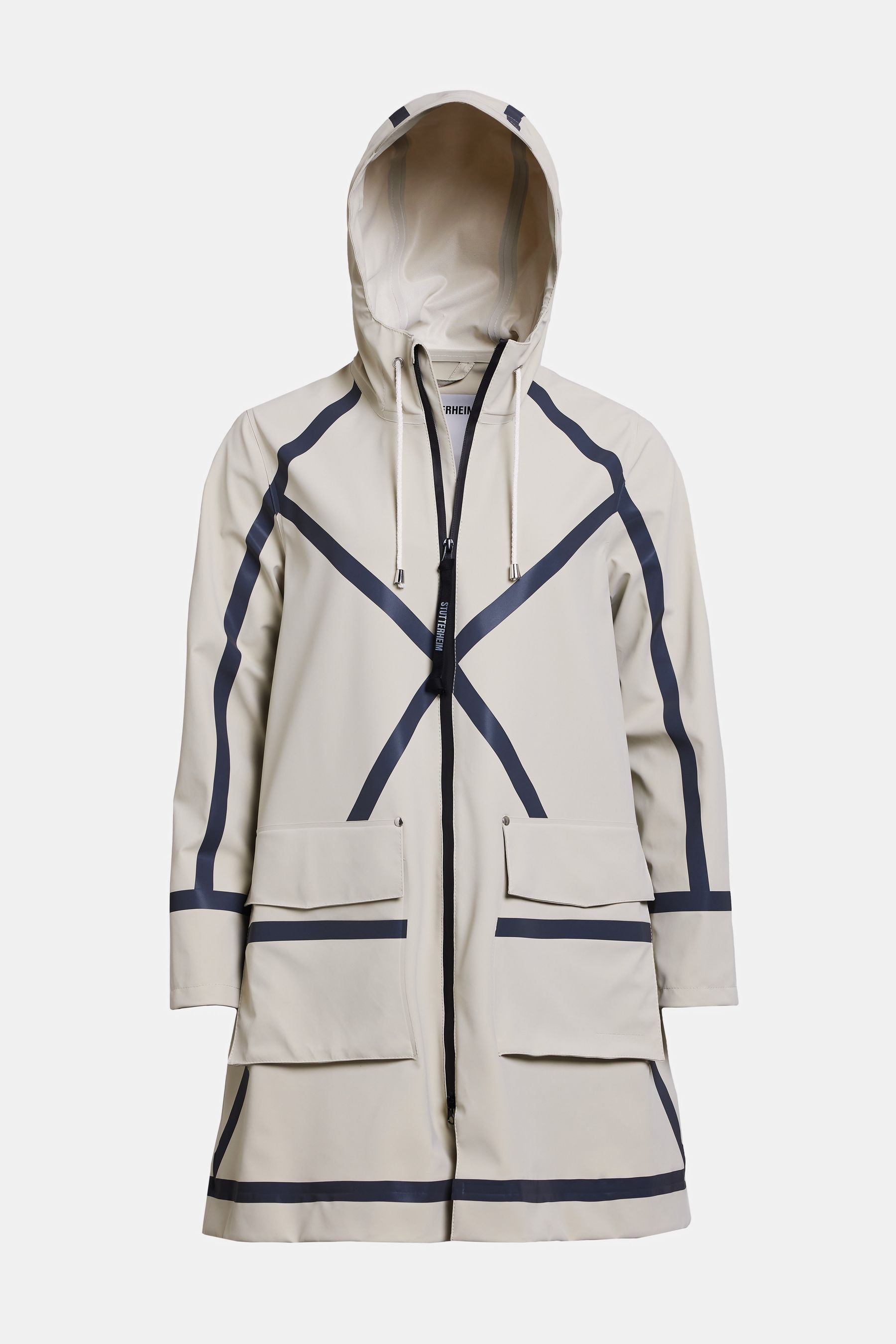 stutterheim mosebacke tape matte raincoat pelican women jackets raincoats