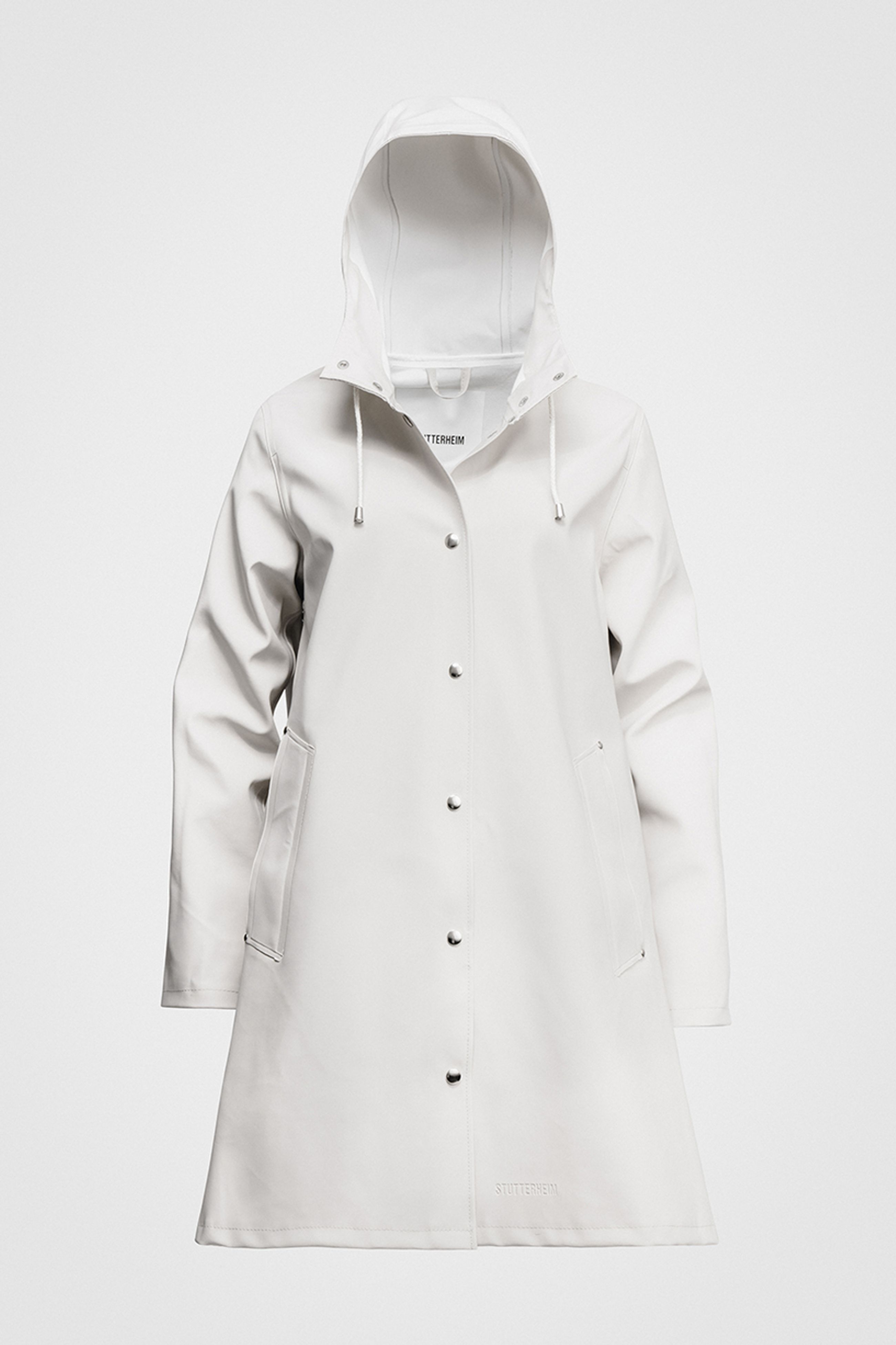 stutterheim mosebacke raincoat white women jackets raincoats