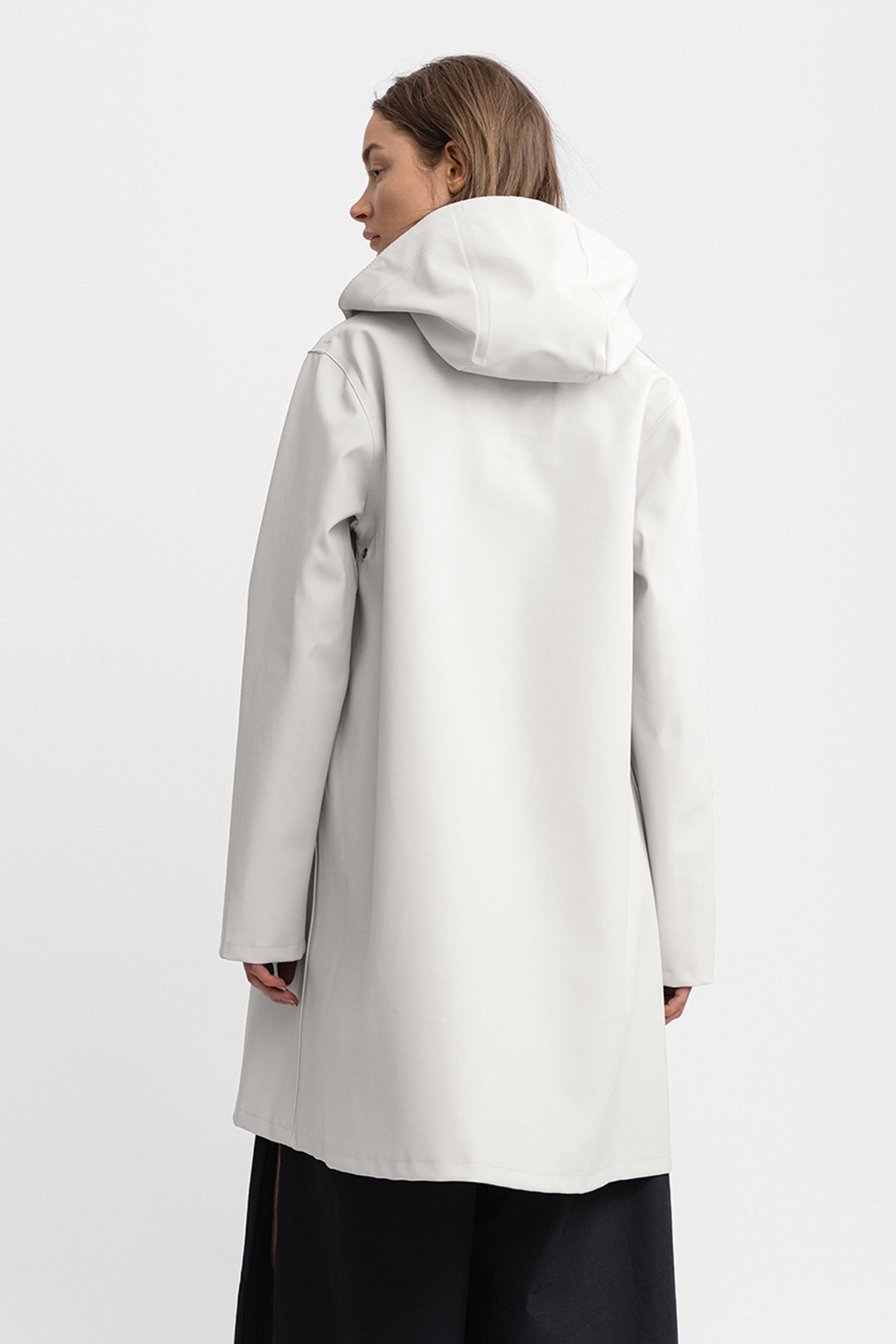 stutterheim mosebacke raincoat white women jackets raincoats