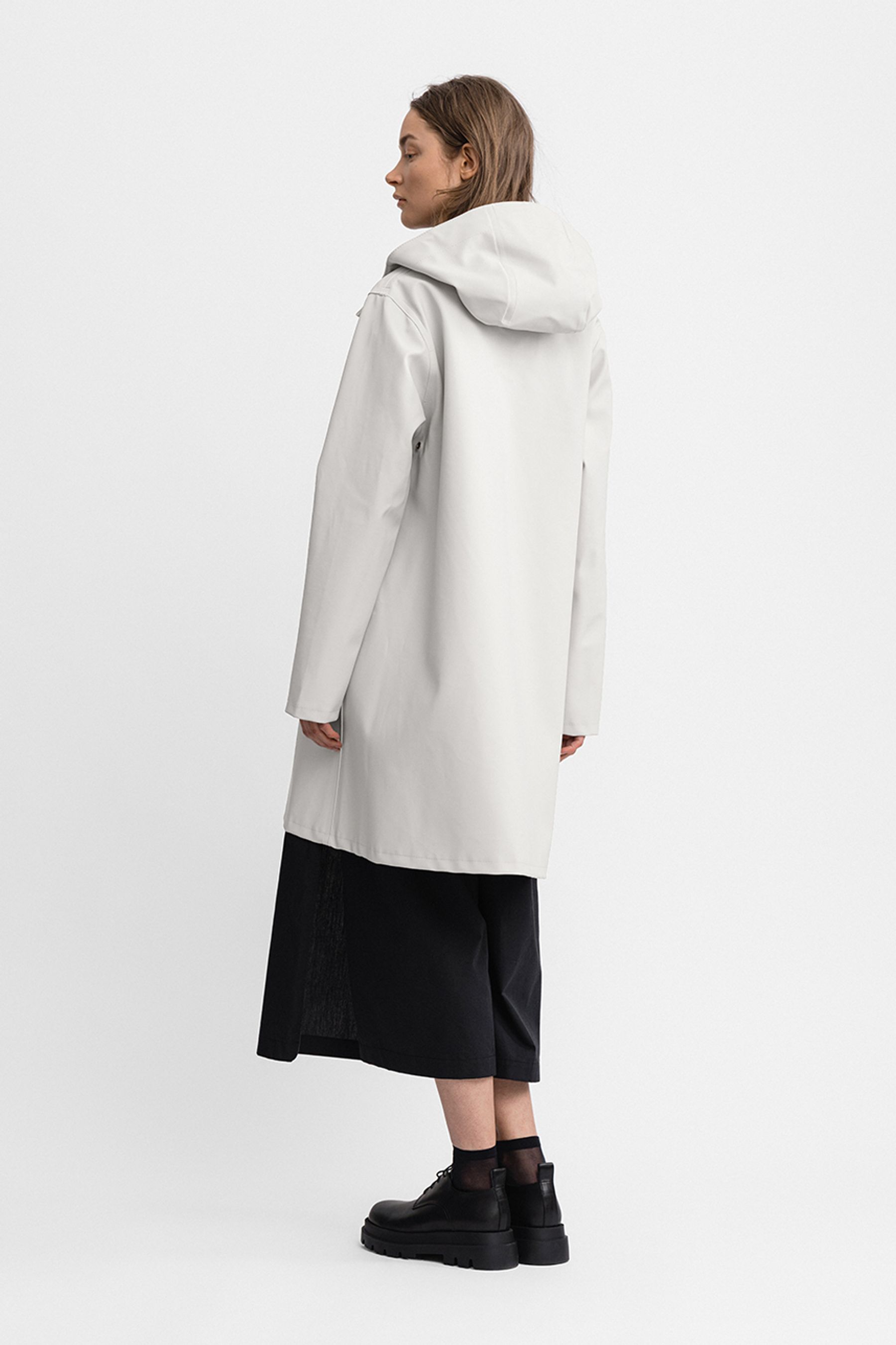 stutterheim mosebacke raincoat white women jackets raincoats