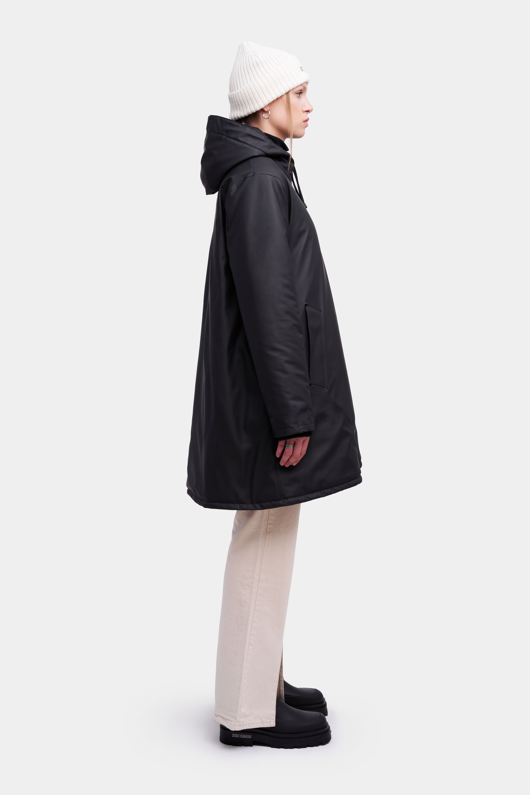 stutterheim mosebacke winter jacket black women jackets winter-coats