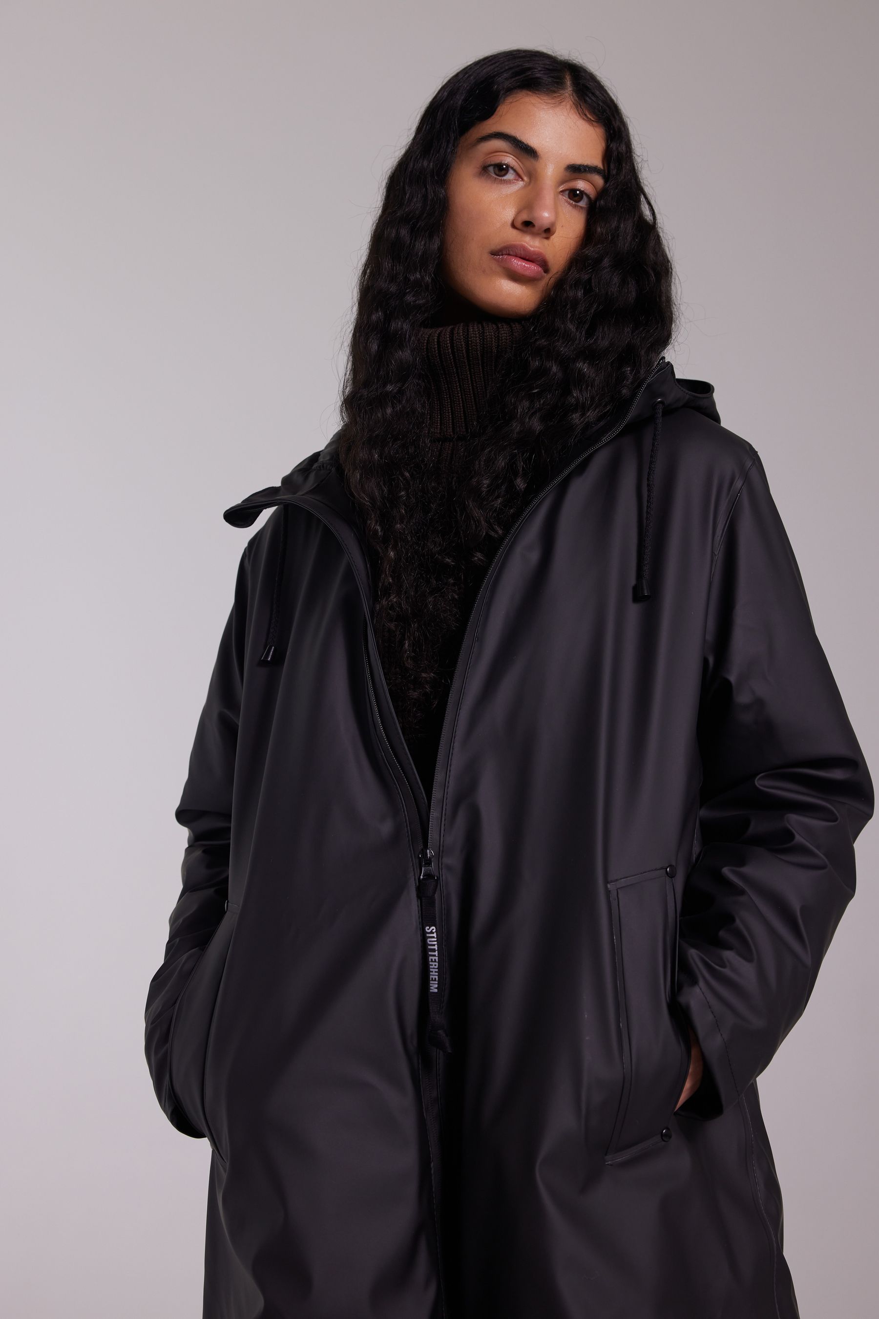 stutterheim mosebacke winter jacket black women jackets winter-coats