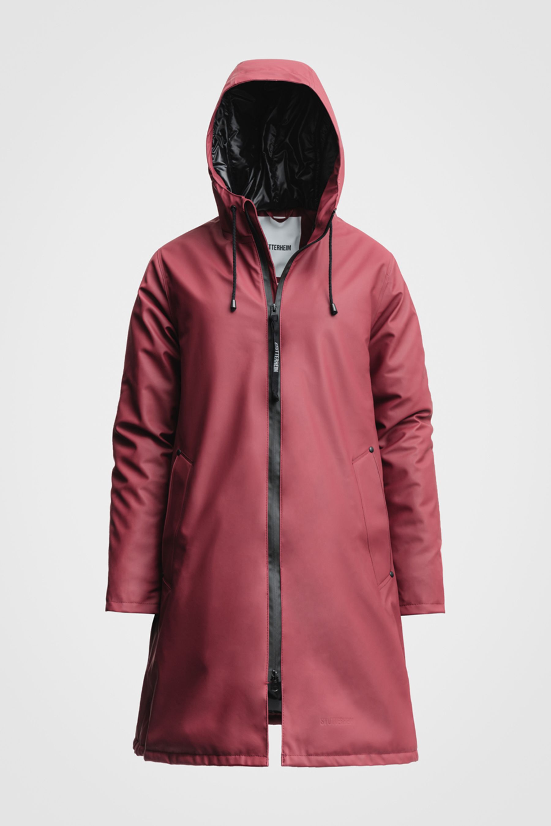 stutterheim mosebacke winter jacket burgundy women jackets winter-coats