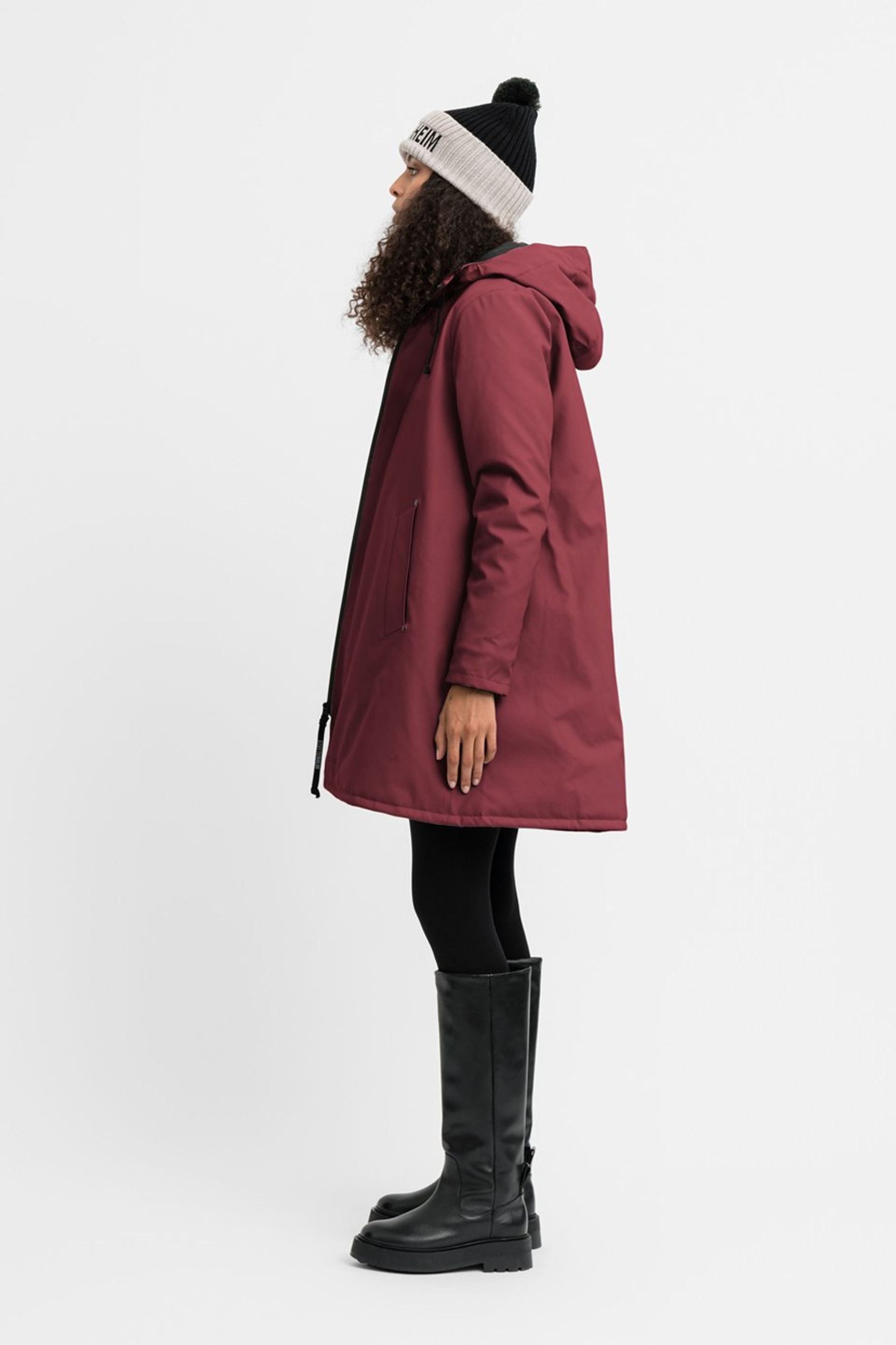 stutterheim mosebacke winter jacket burgundy women jackets winter-coats