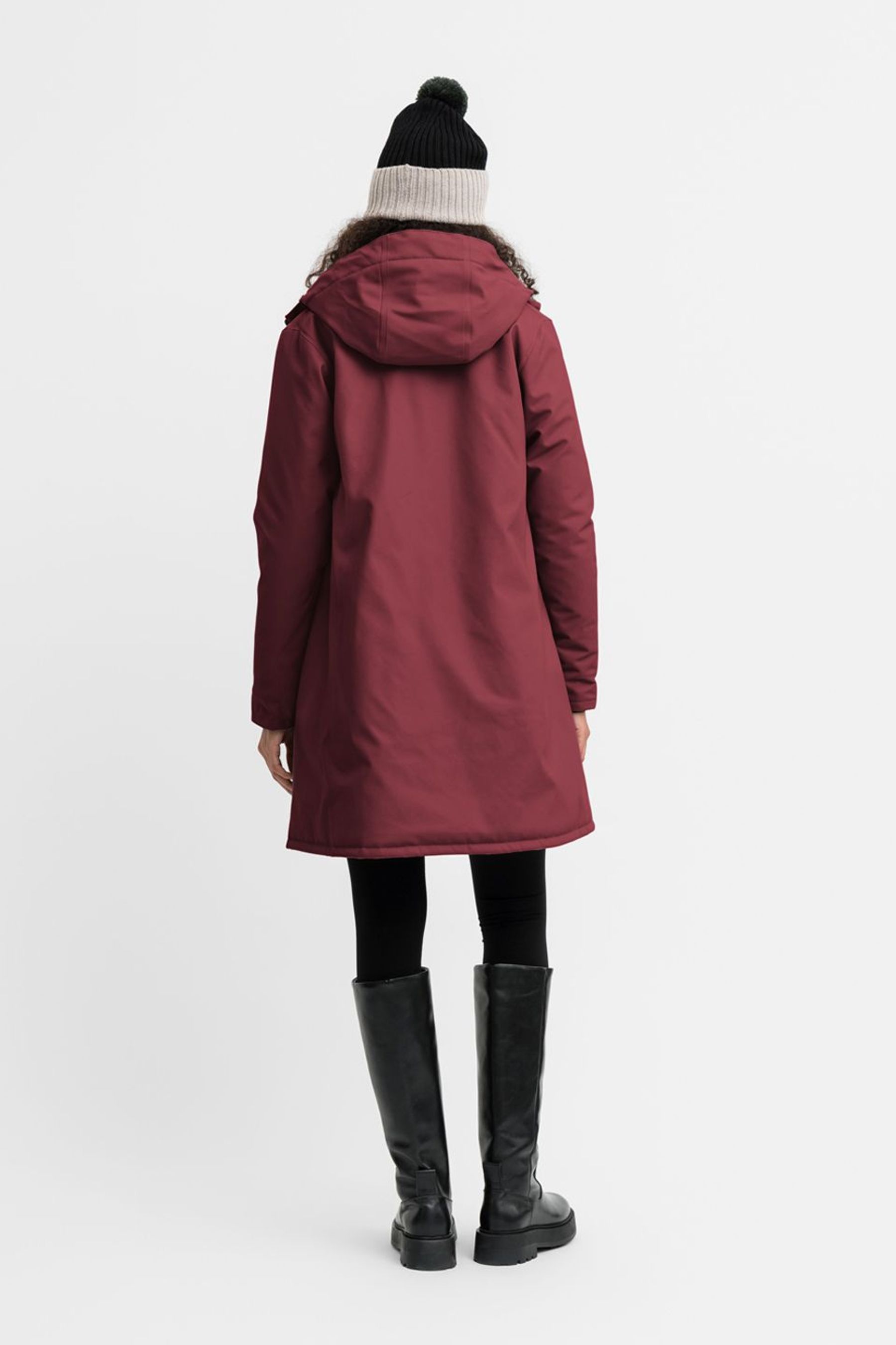 stutterheim mosebacke winter jacket burgundy women jackets winter-coats