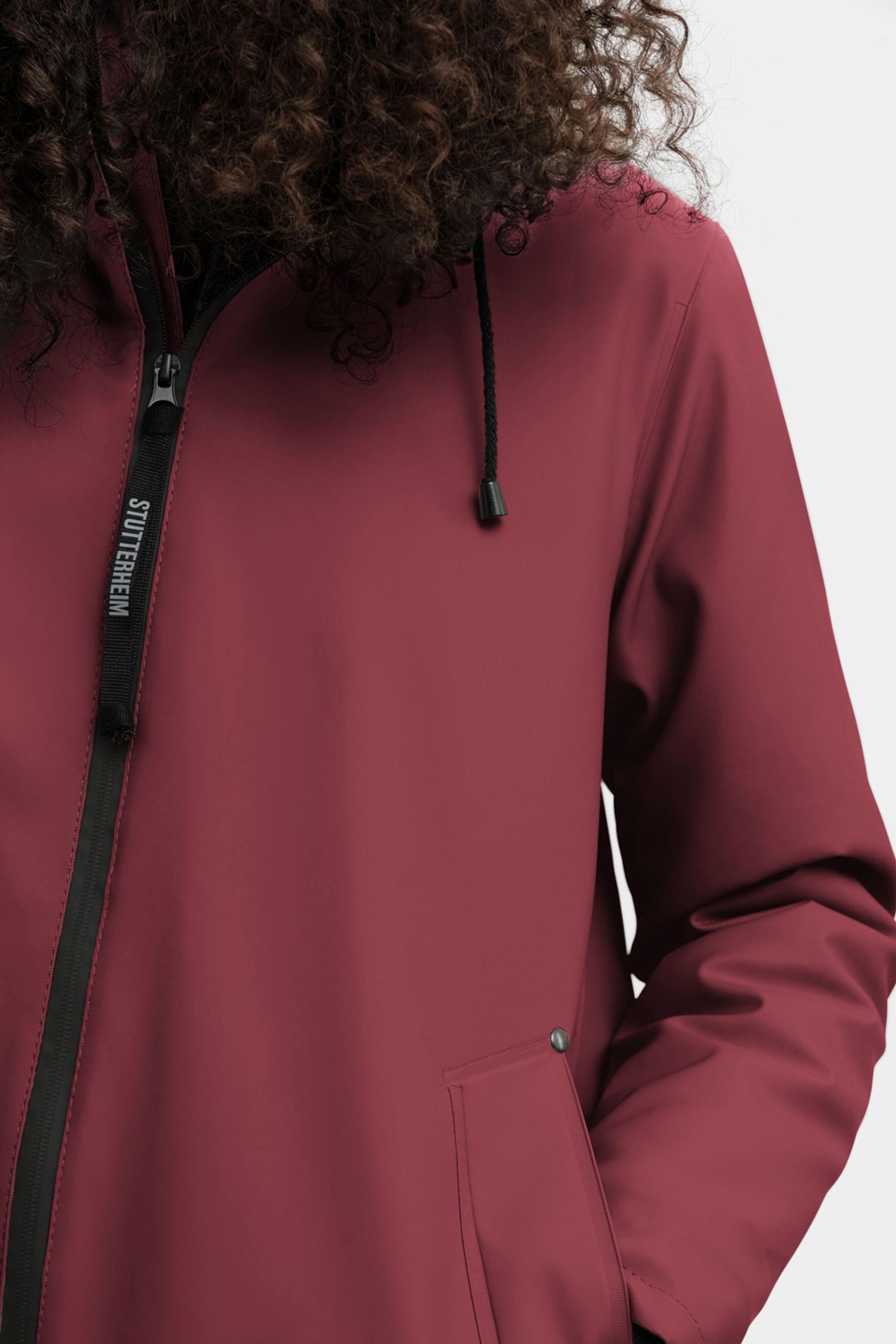 stutterheim mosebacke winter jacket burgundy women jackets winter-coats