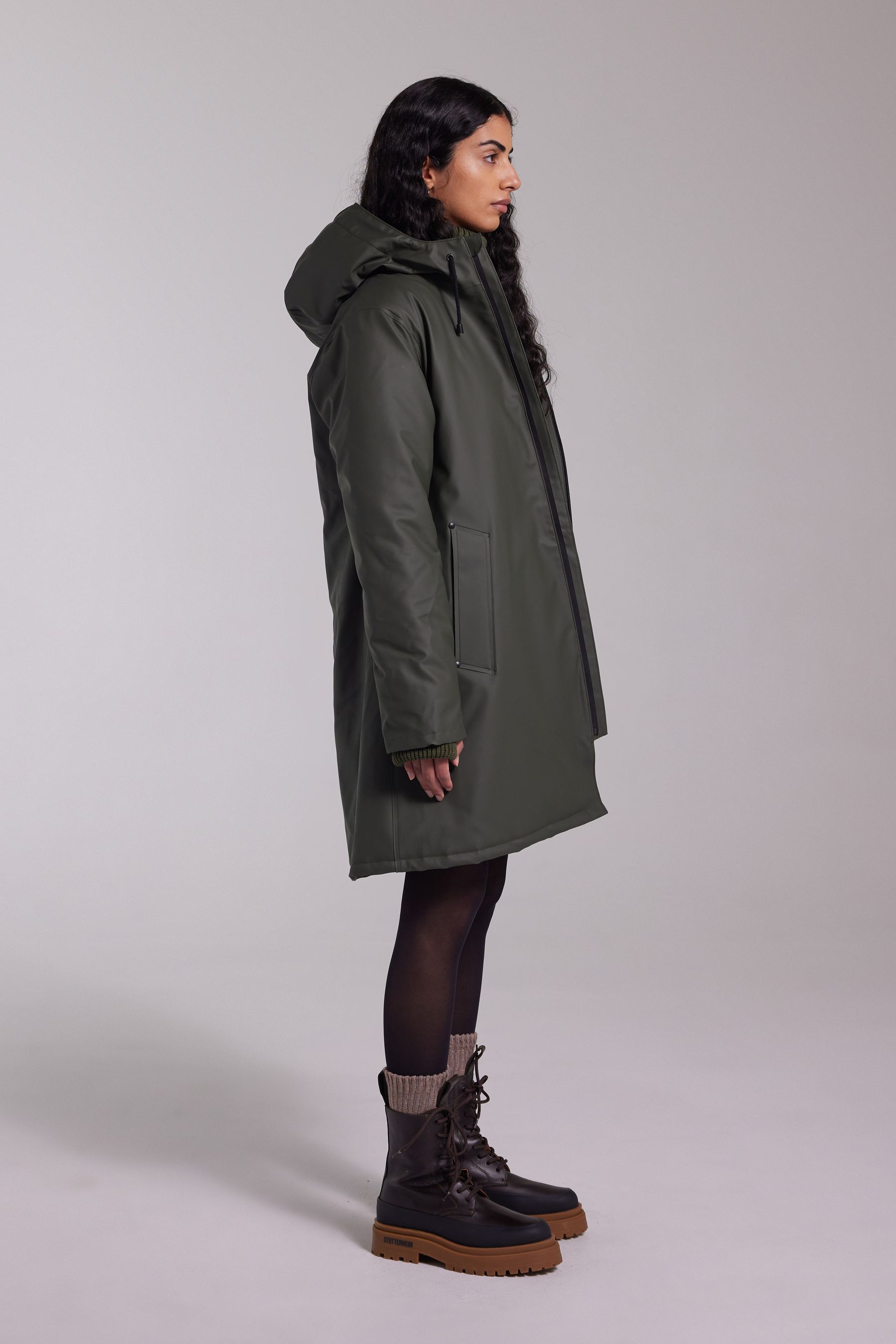 stutterheim mosebacke winter jacket green women jackets winter-coats