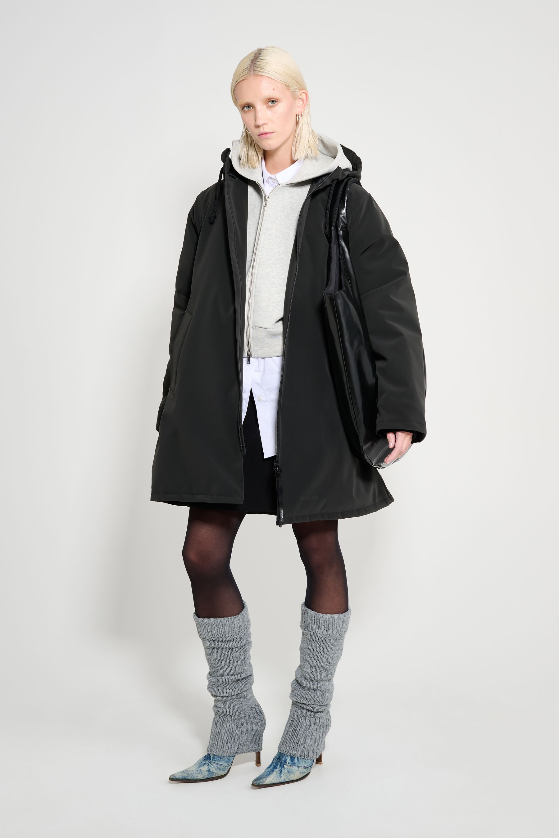 stutterheim mosebacke matte winter coat black women jackets winter-coats