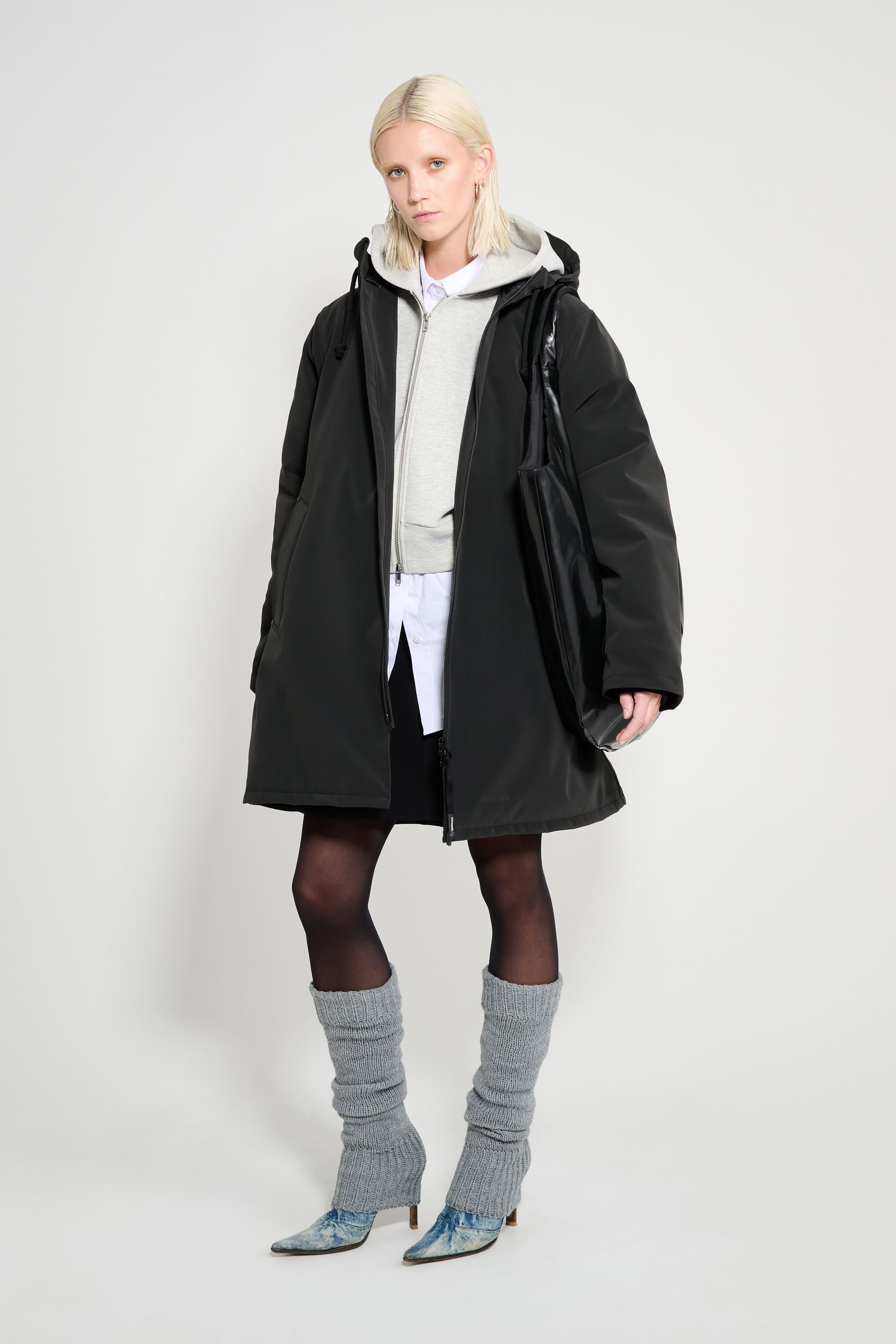 stutterheim mosebacke matte winter coat black women jackets winter-coats