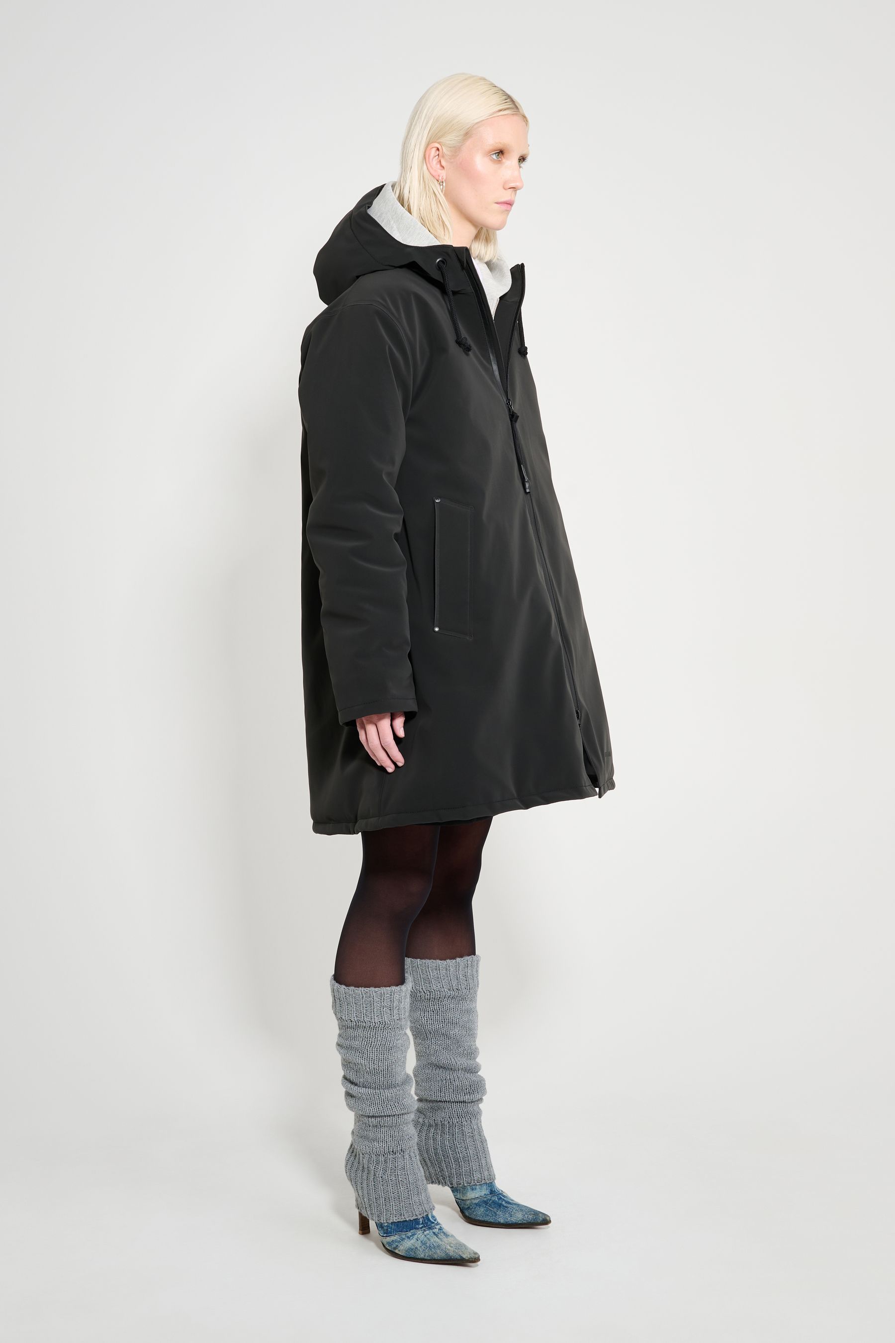 stutterheim mosebacke matte winter coat black women jackets winter-coats