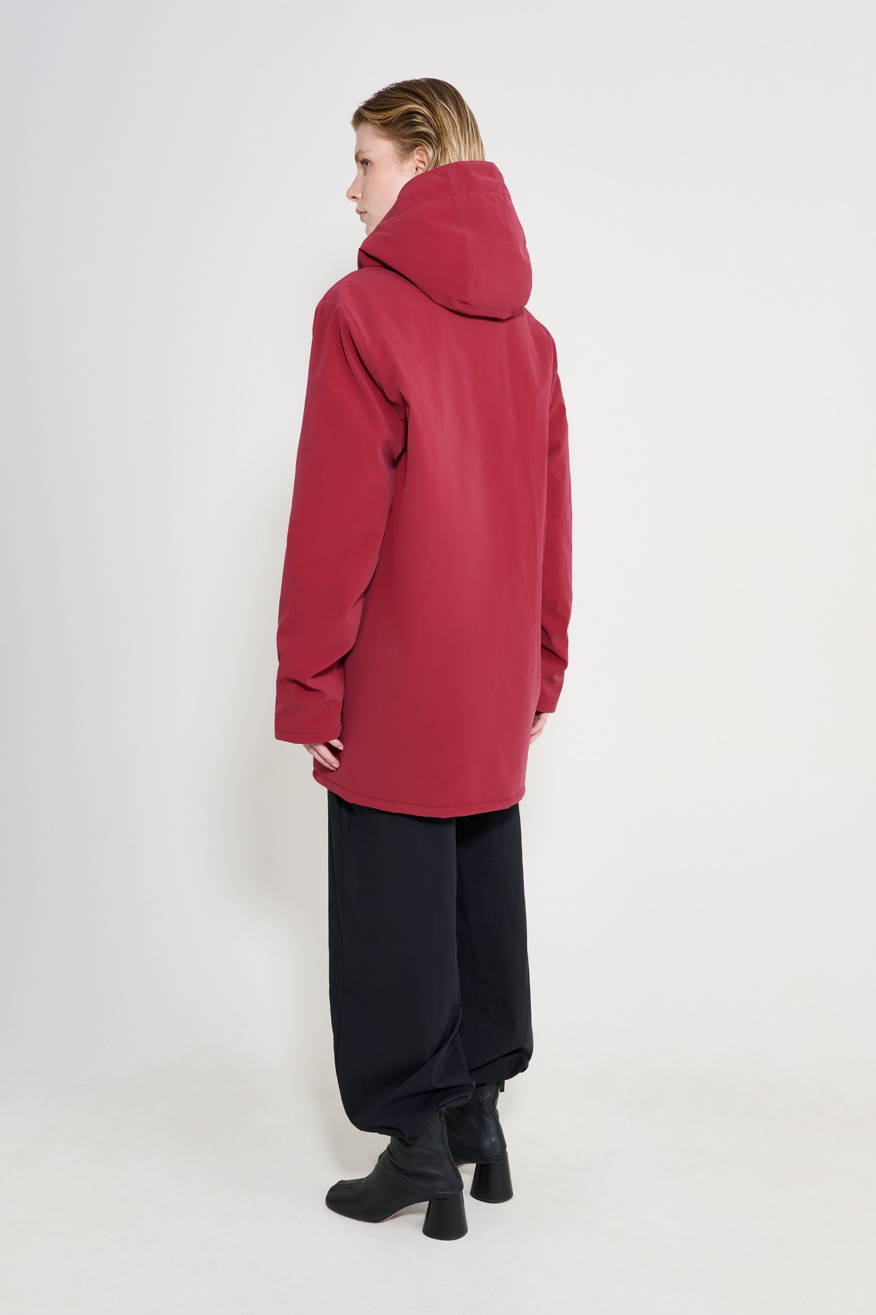 stutterheim mosebacke matte winter coat burgundy women jackets winter-coats