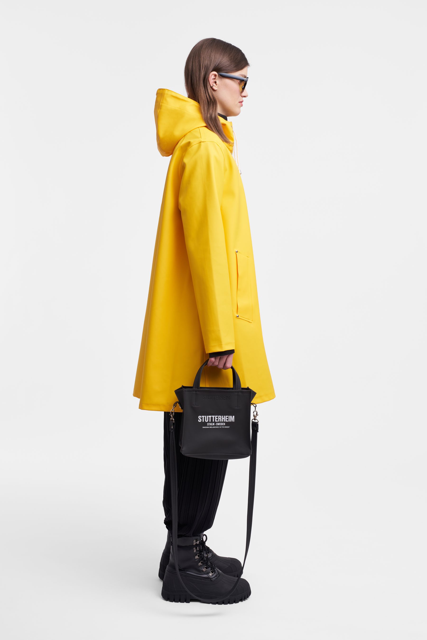 stutterheim mosebacke raincoat yellow women jackets raincoats