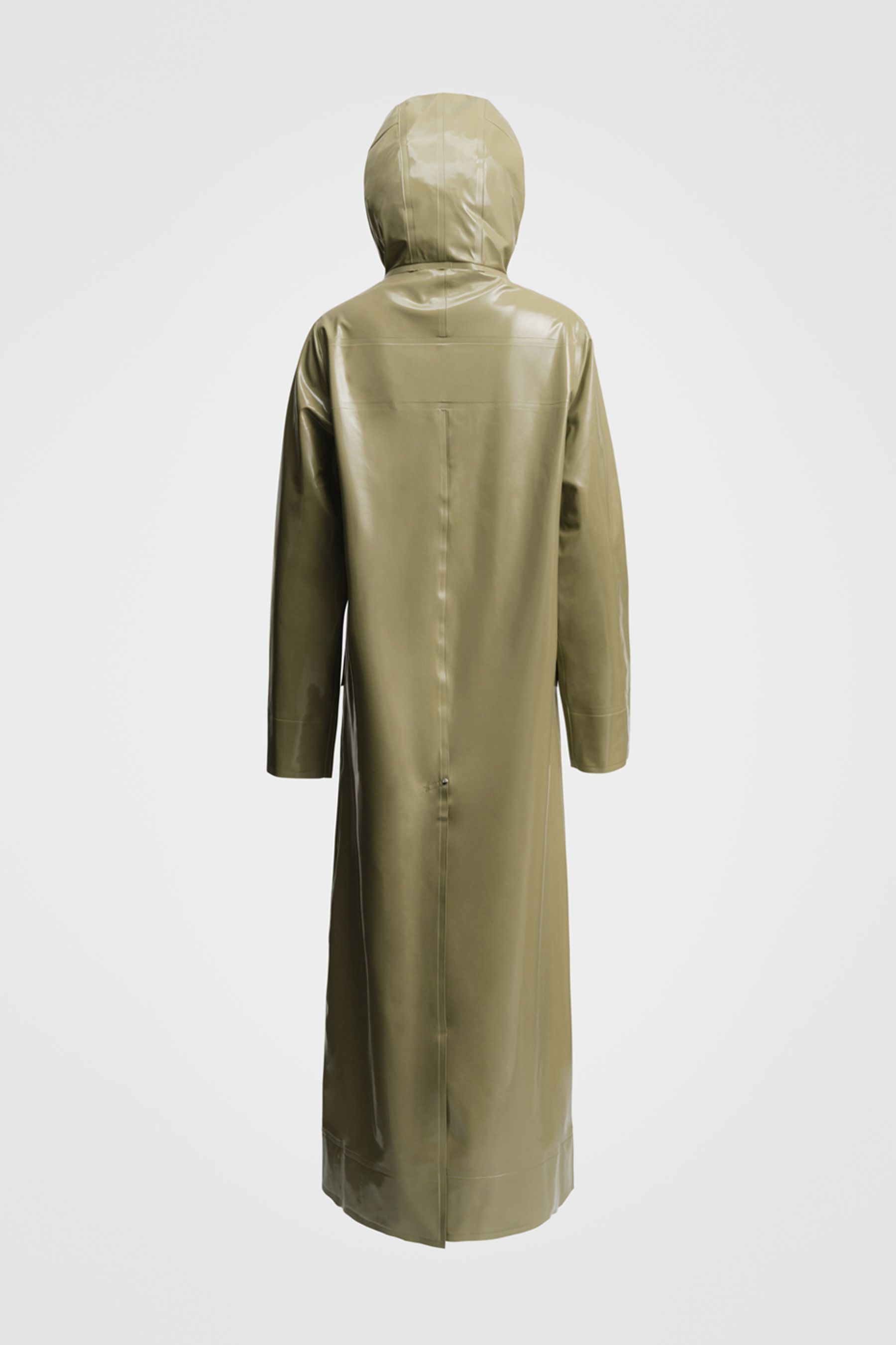 stutterheim nolby opal long raincoat aloe women jackets raincoats
