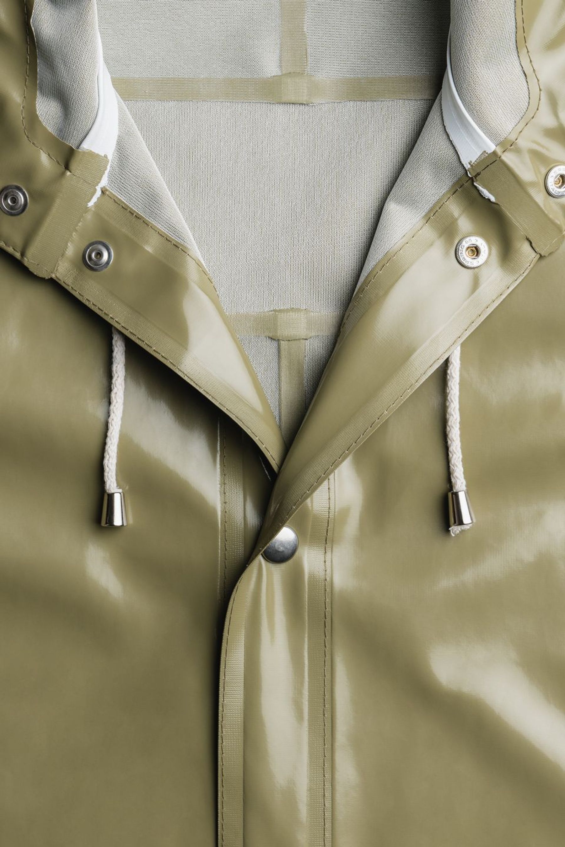 stutterheim nolby opal long raincoat aloe women jackets raincoats