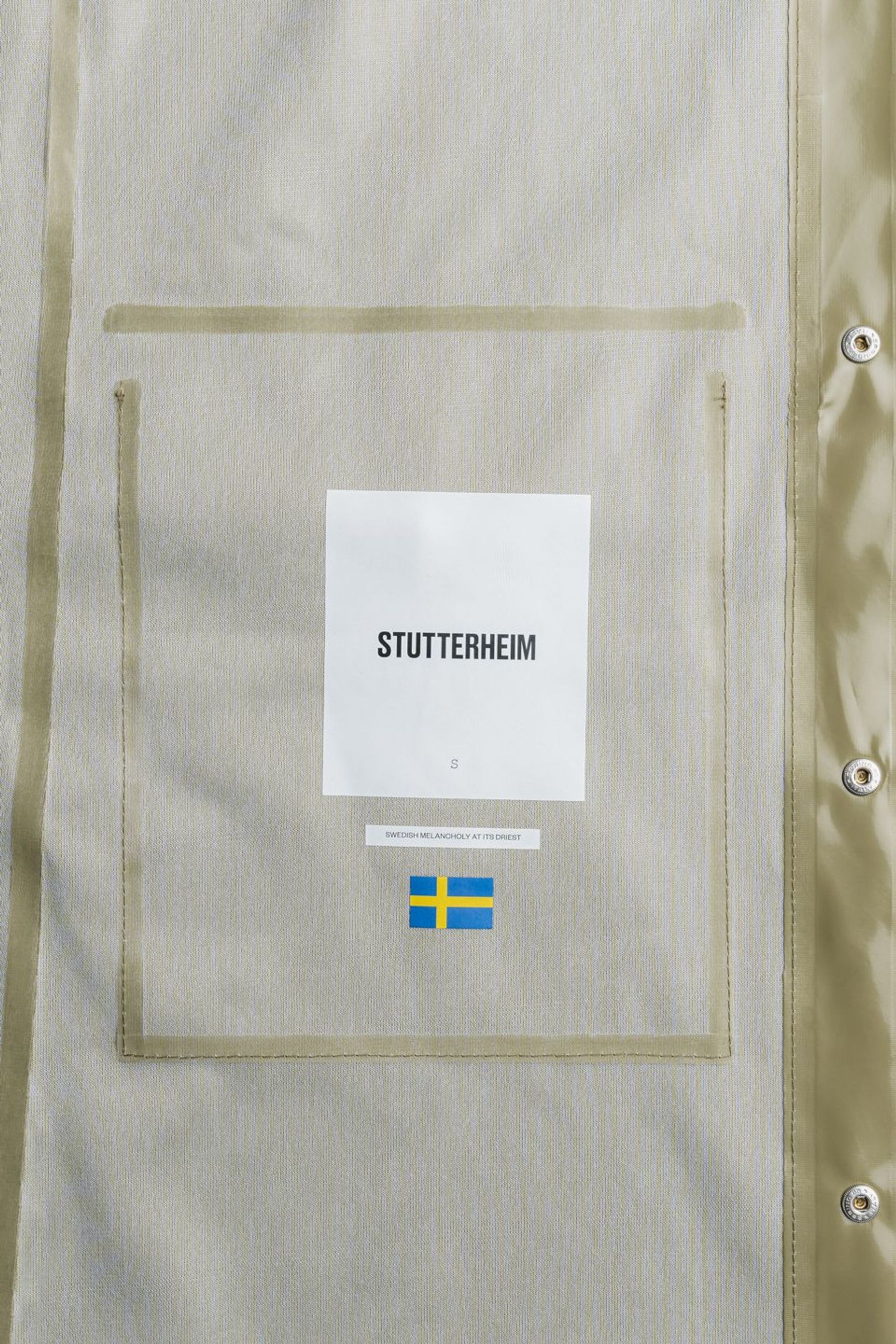 stutterheim nolby opal long raincoat aloe women jackets raincoats