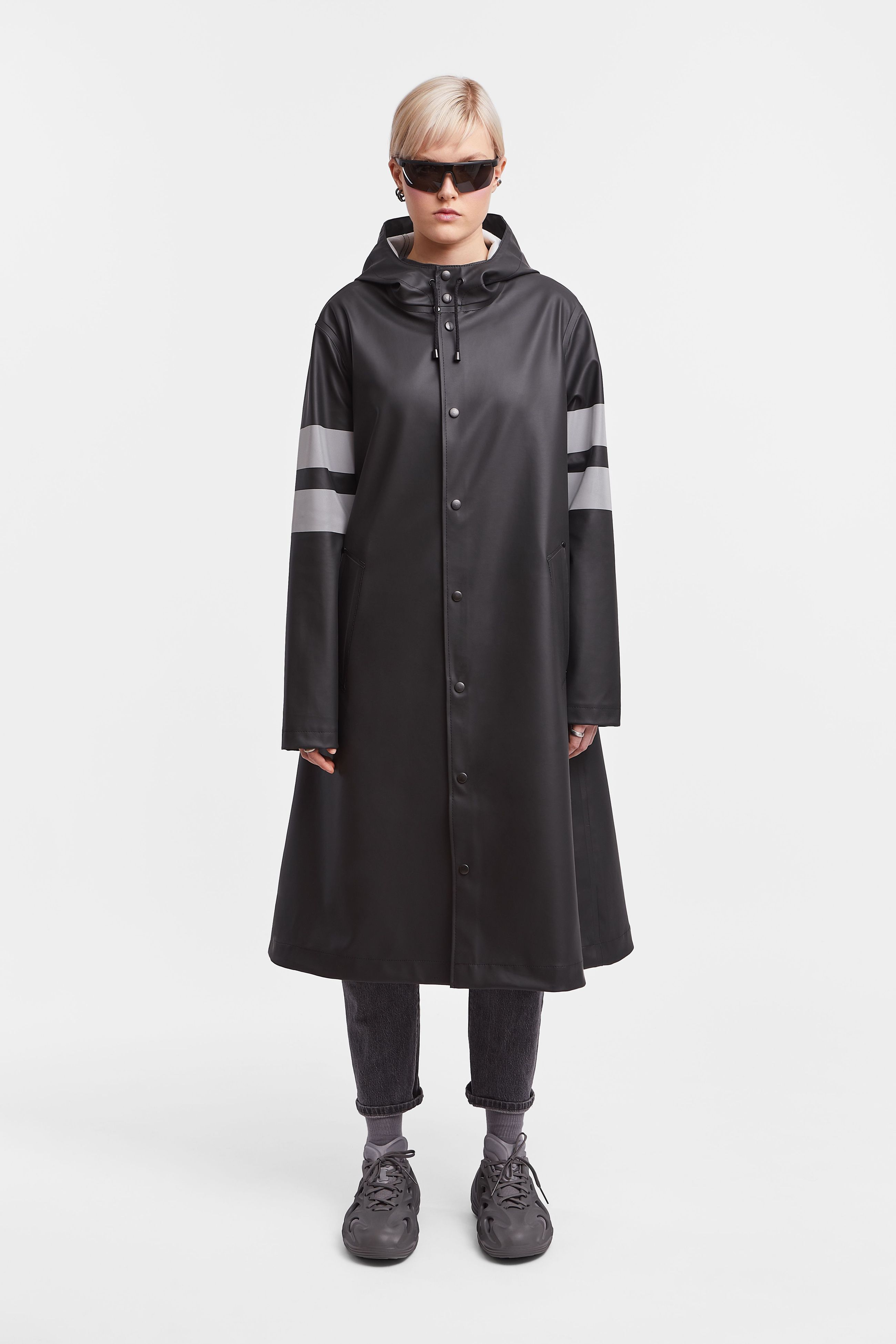 stutterheim norrbro bike raincoat black women jackets raincoats
