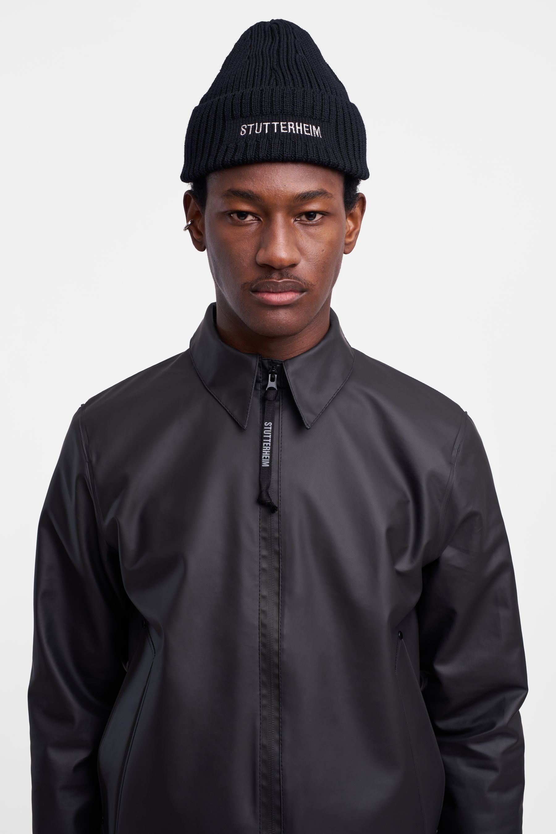 stutterheim notting hill lightweight overshirt black men jackets overshirts