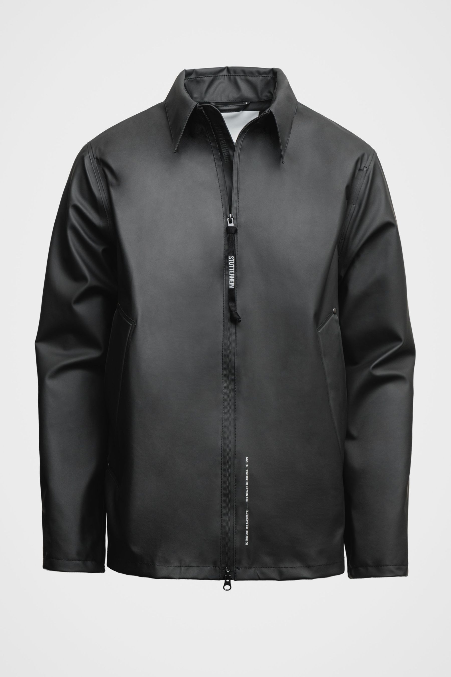 stutterheim notting hill lightweight overshirt black men jackets overshirts