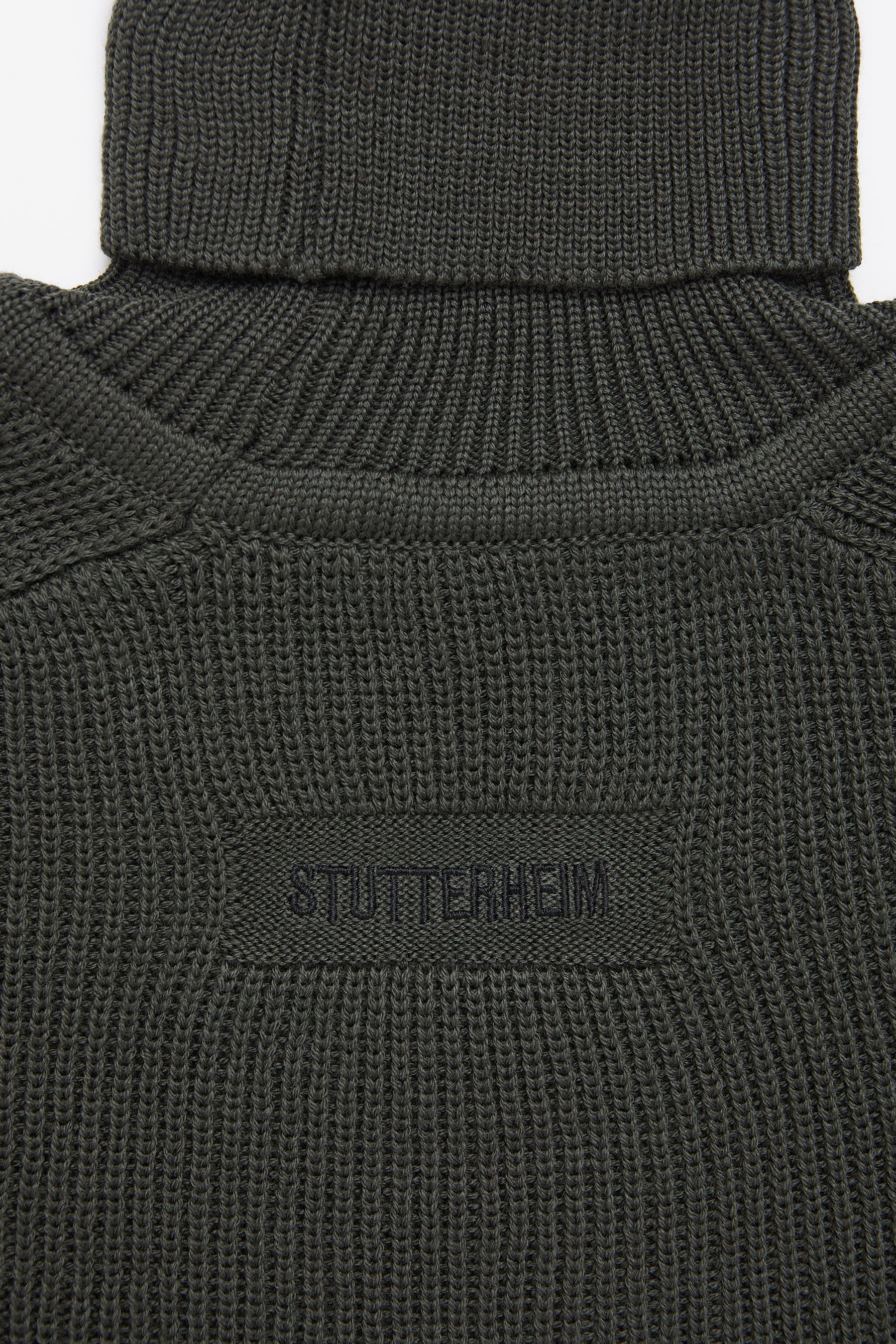 stutterheim original roller sweater green women knitwear