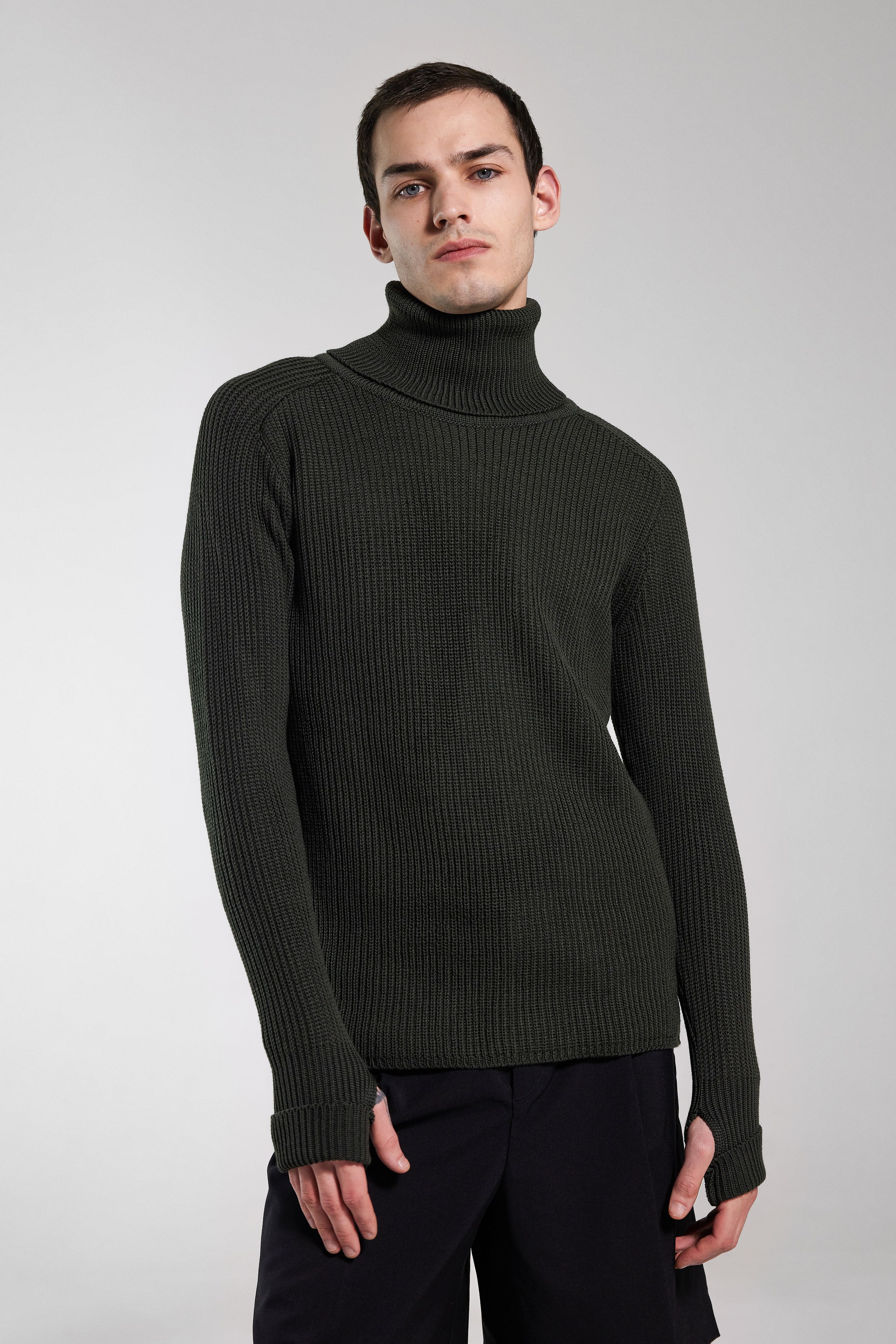 stutterheim original roller sweater green men knitwear